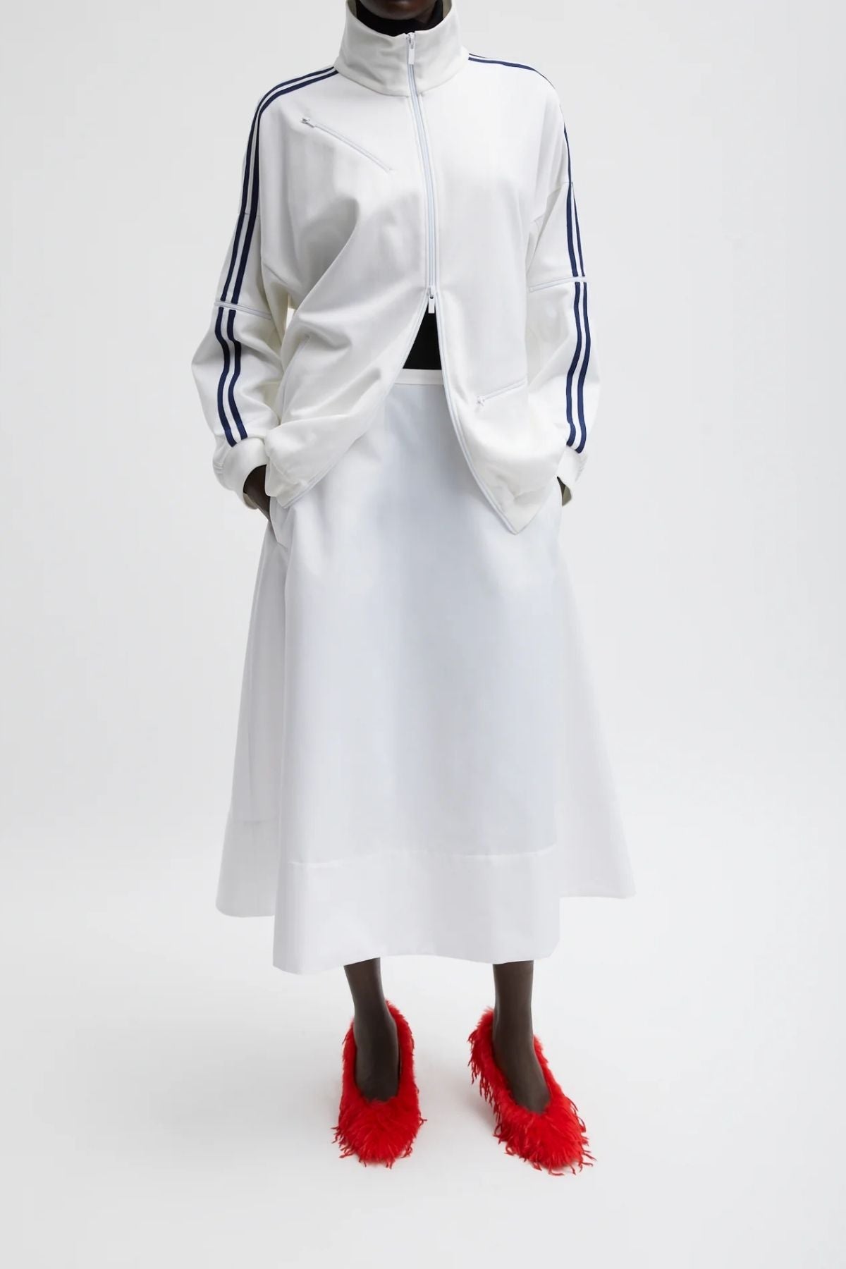 Tibi Eco Nylon Circle Skirt - White