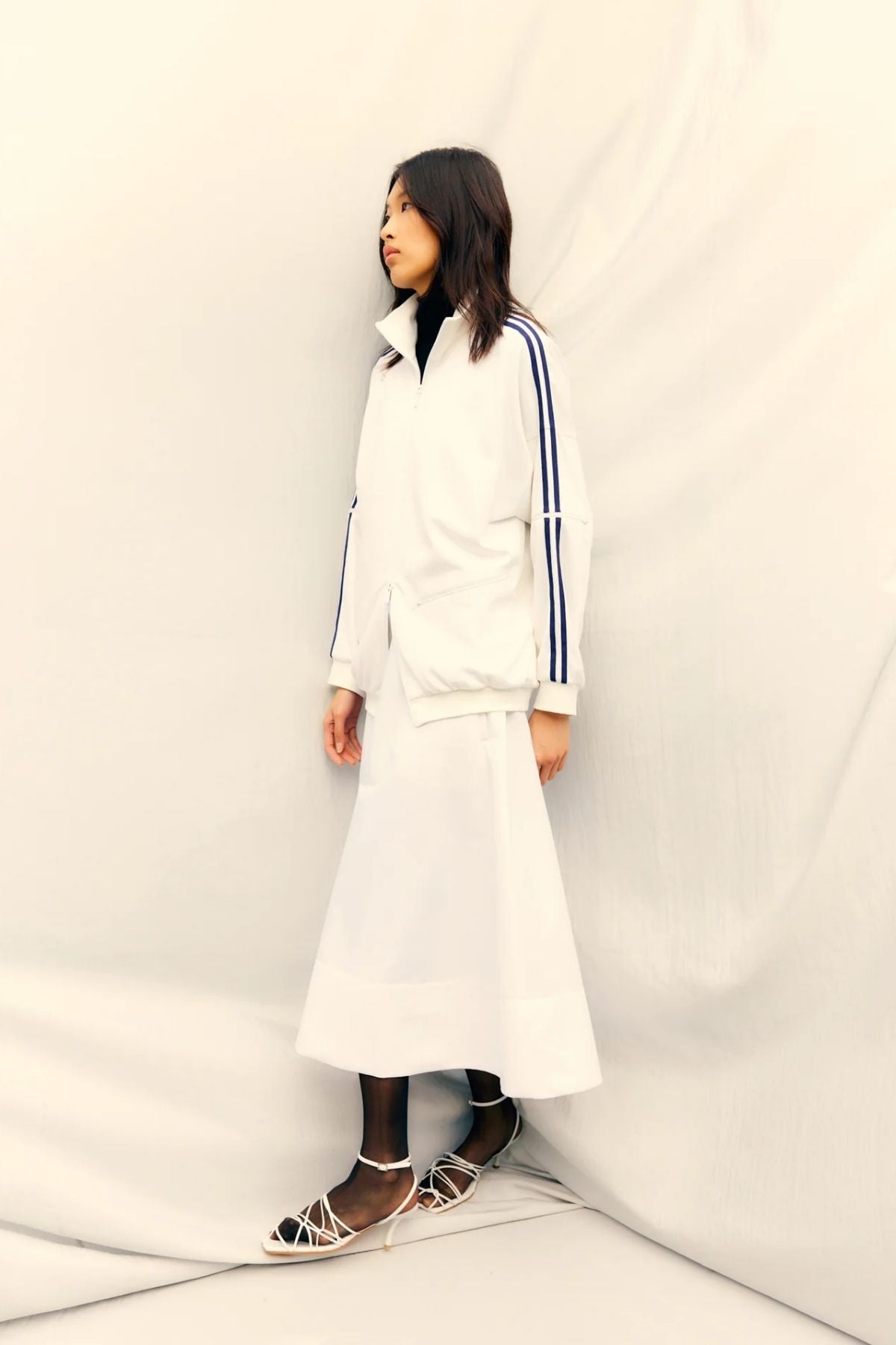 Tibi Eco Nylon Circle Skirt - White