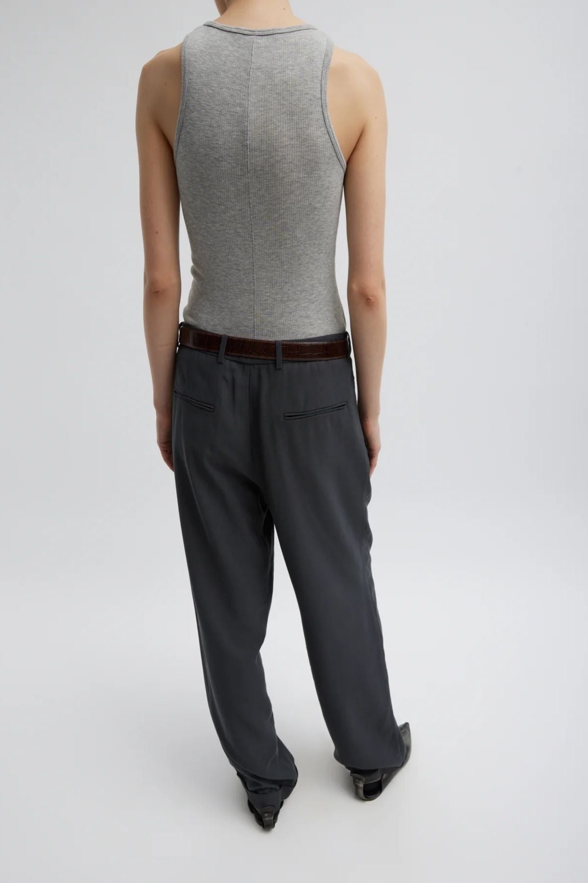 Tibi Fluid Suiting Derrick Men's Trouser - Steel Grey