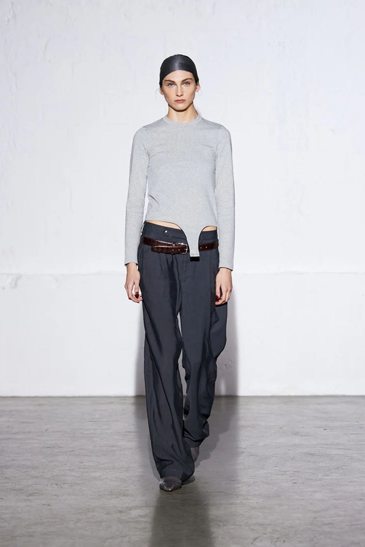 Tibi Fluid Suiting Derrick Men's Trouser - Steel Grey