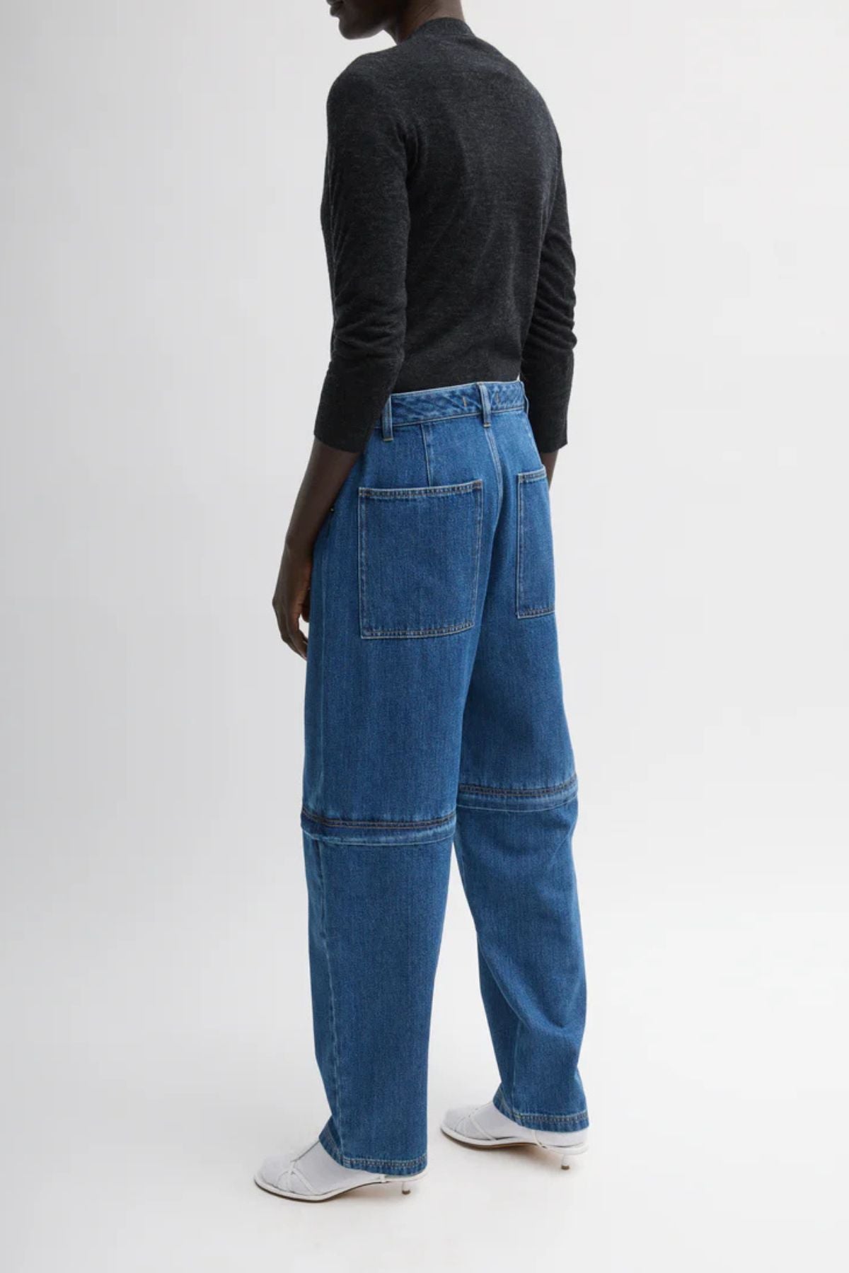 Tibi Lars Denim Convertible Jean - Classic Blue