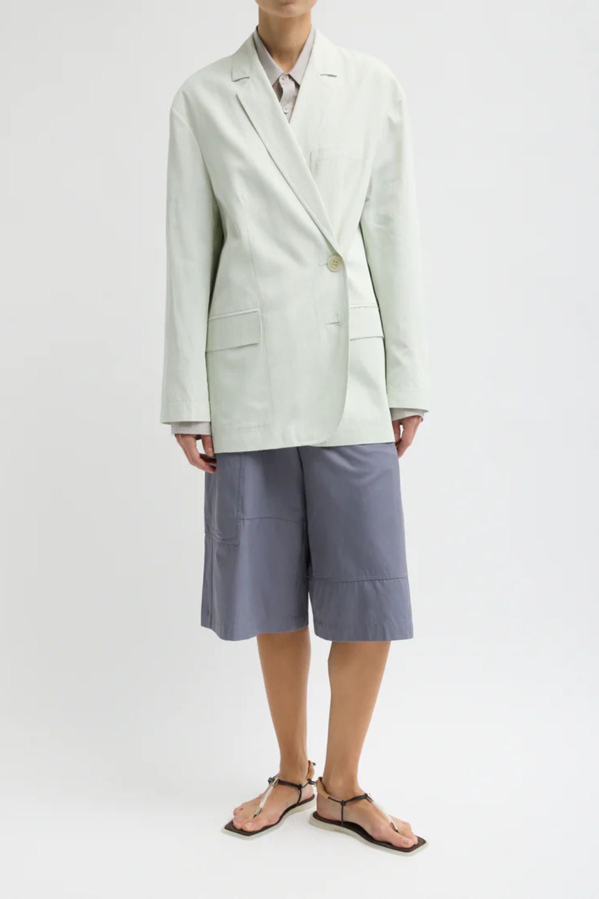 Tibi Liam Blazer - Faded Green