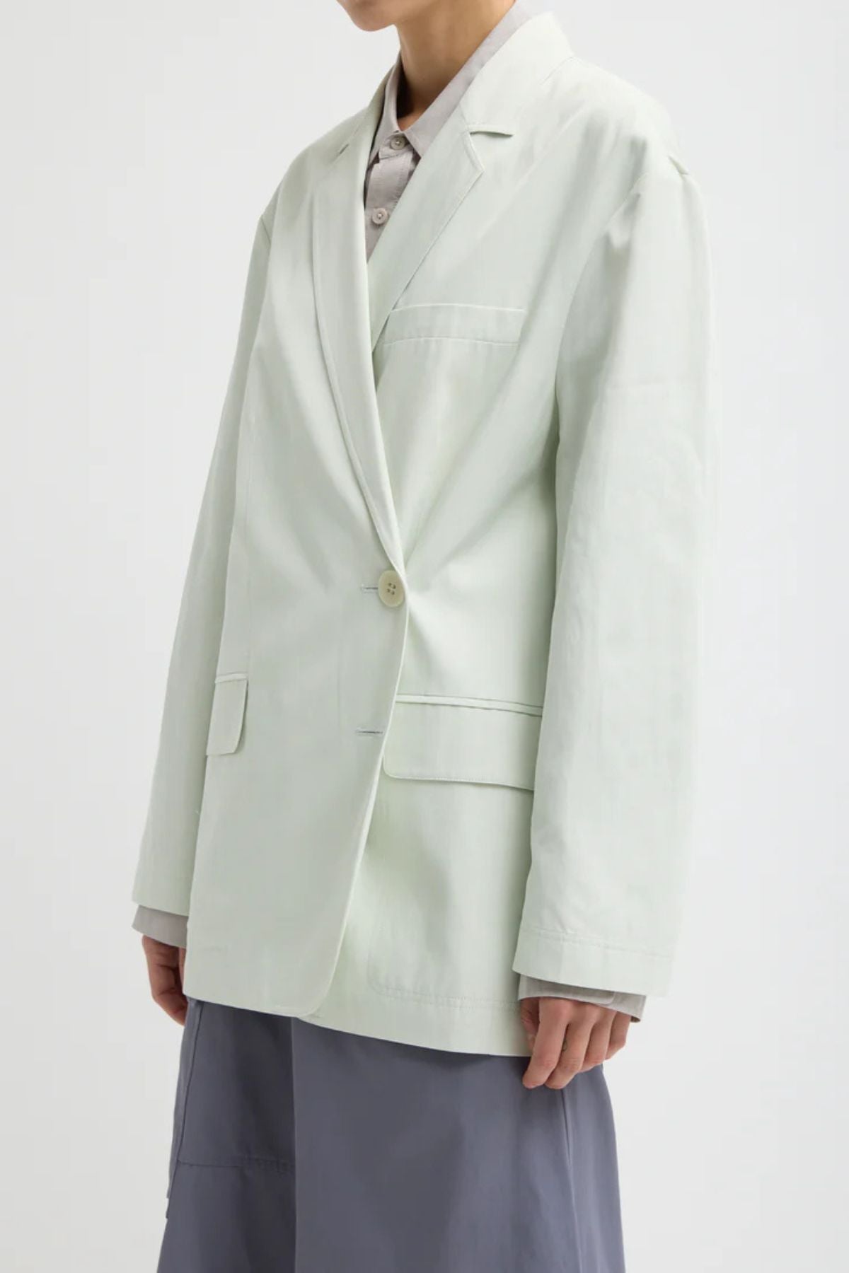Tibi Liam Blazer - Faded Green