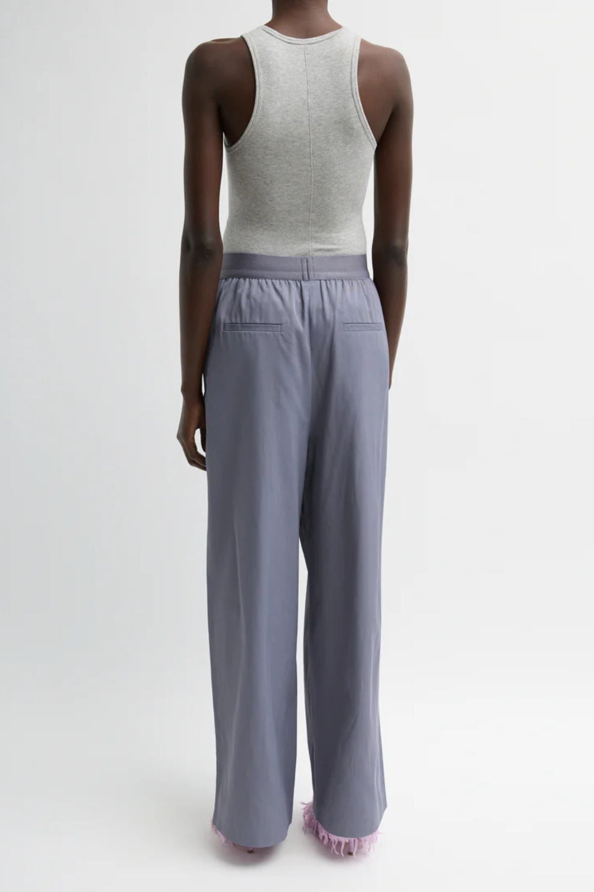 Tibi Marit Pull On Pant - Deep Violet