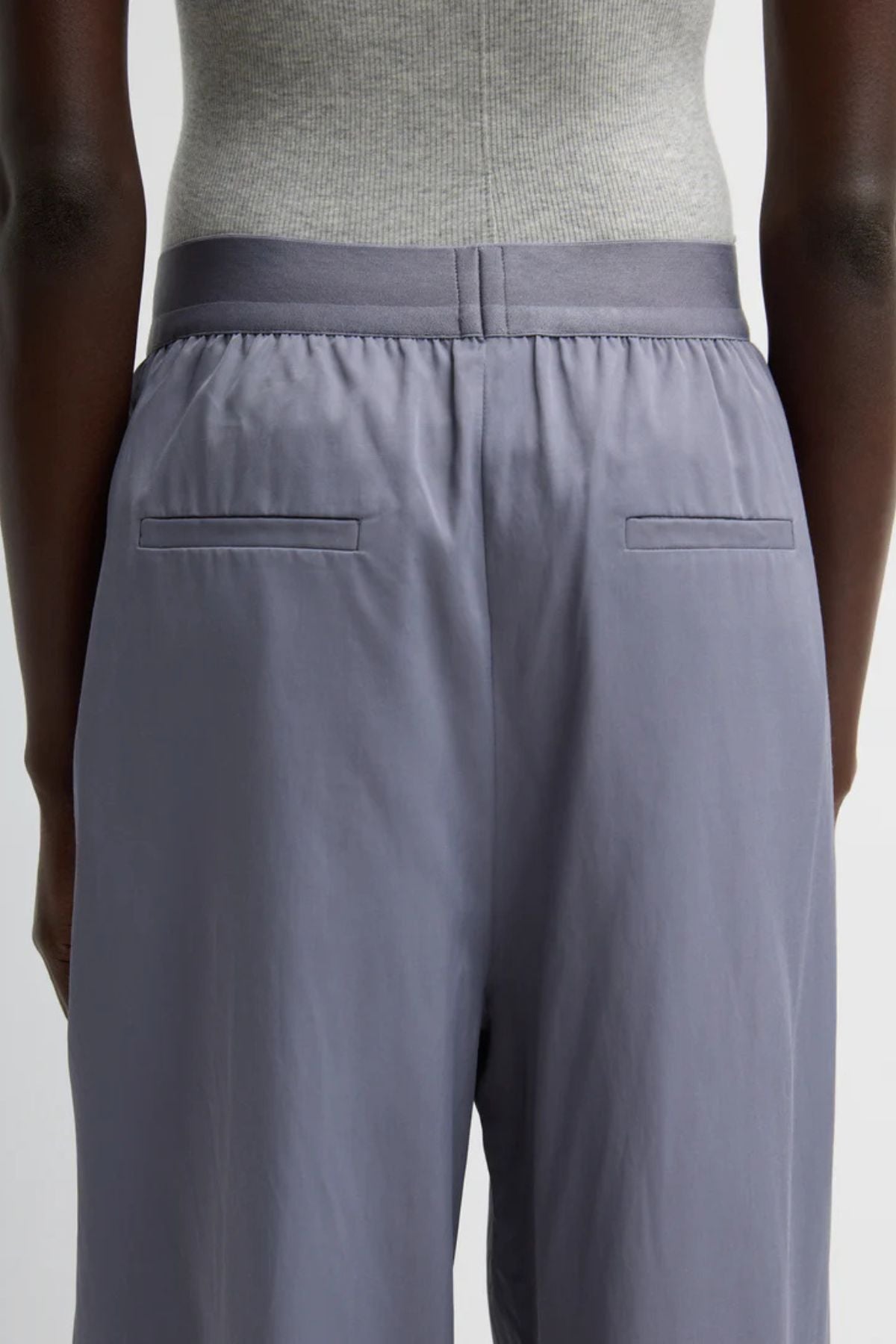 Tibi Marit Pull On Pant - Deep Violet