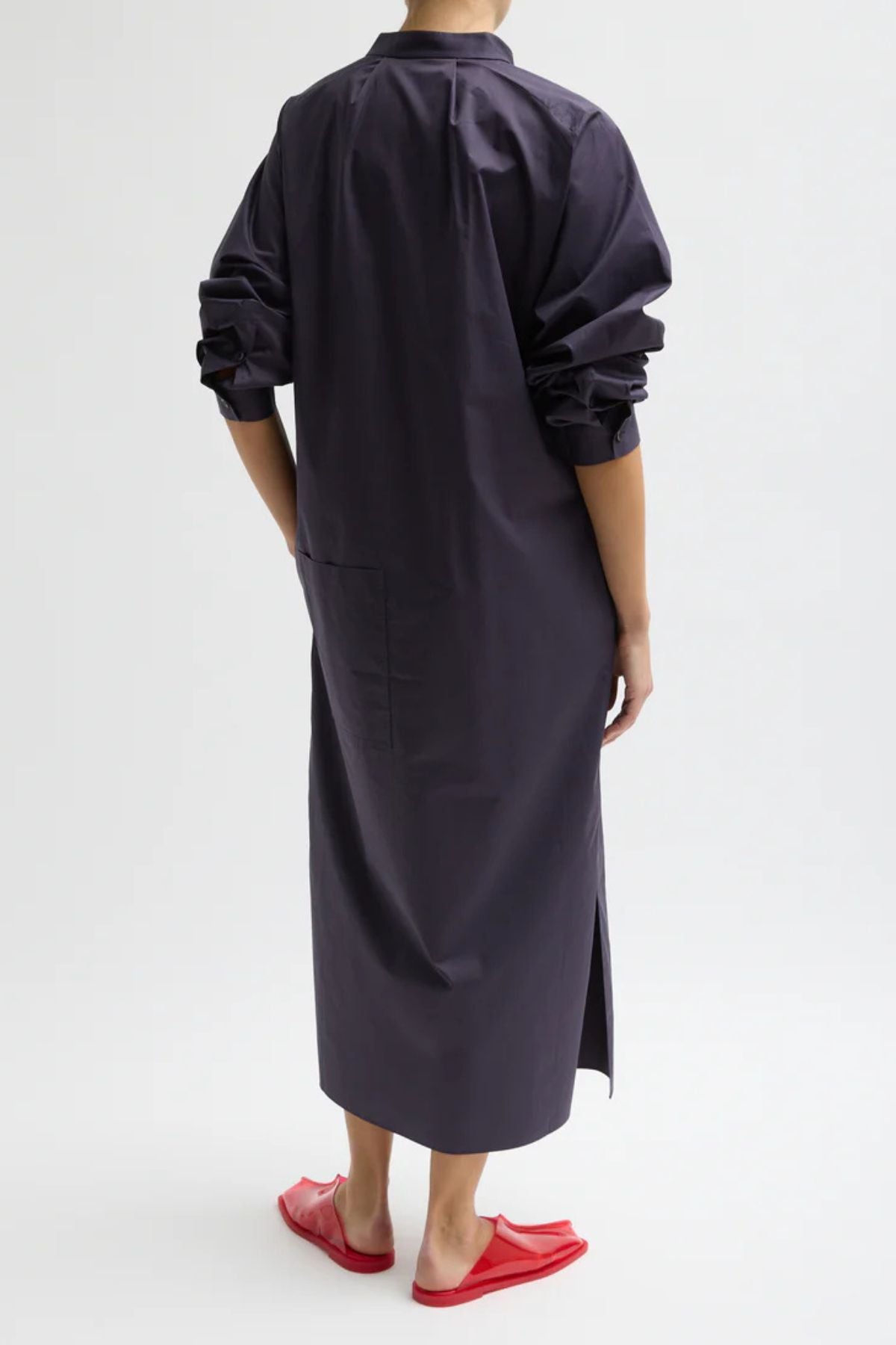 Tibi Maxi Shirtdress - Eggplant