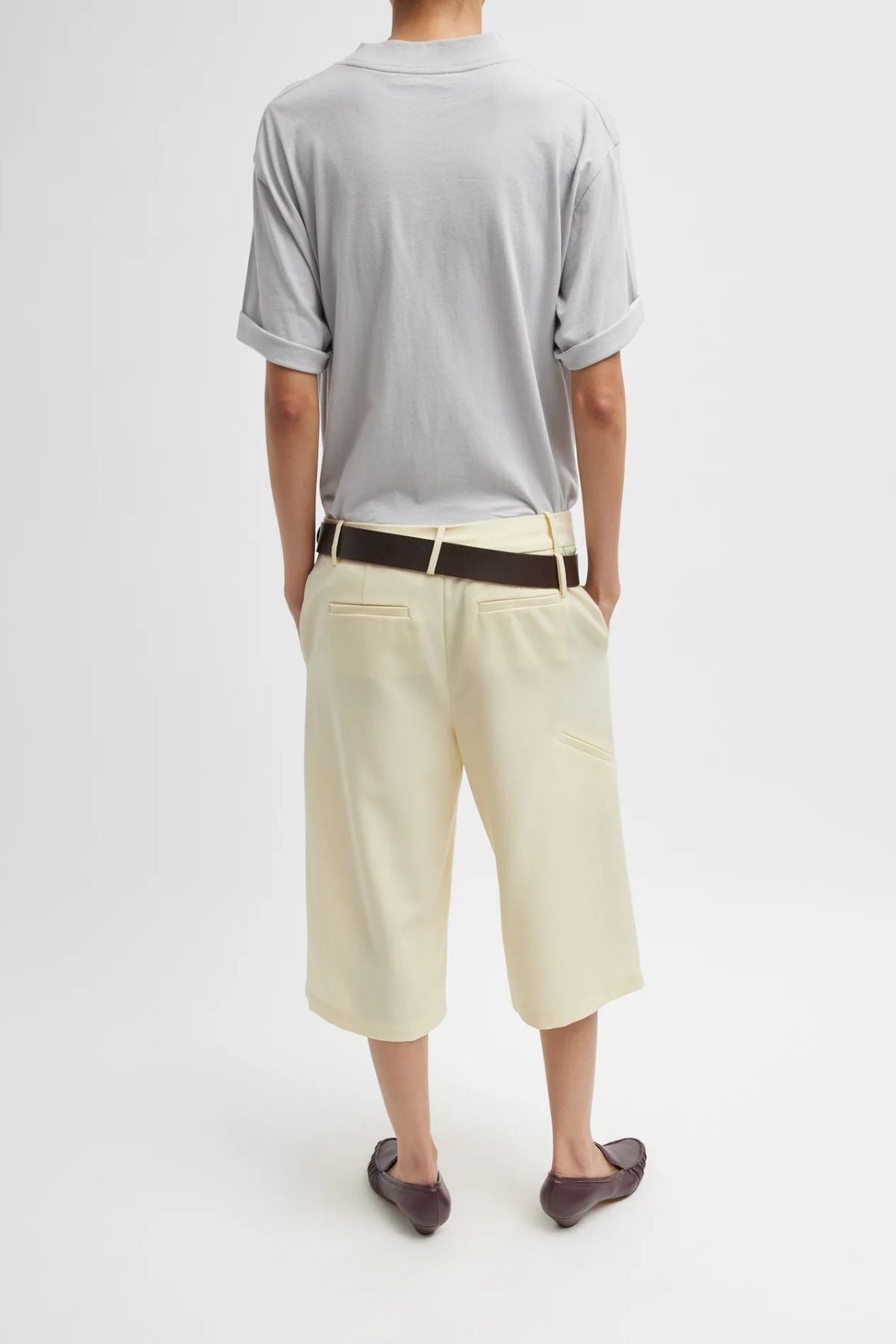 Tibi Mock Neck Unisex T-Shirt - Greystone