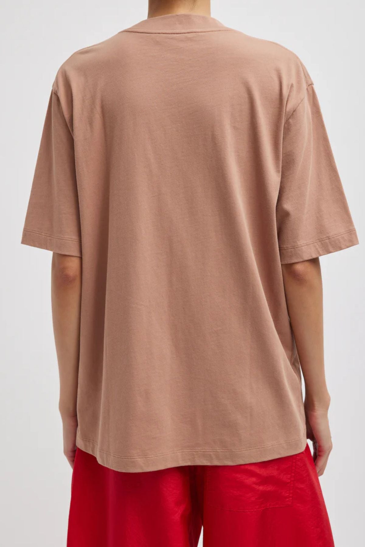 Tibi Mock Neck Unisex T-Shirt - Butterscotch