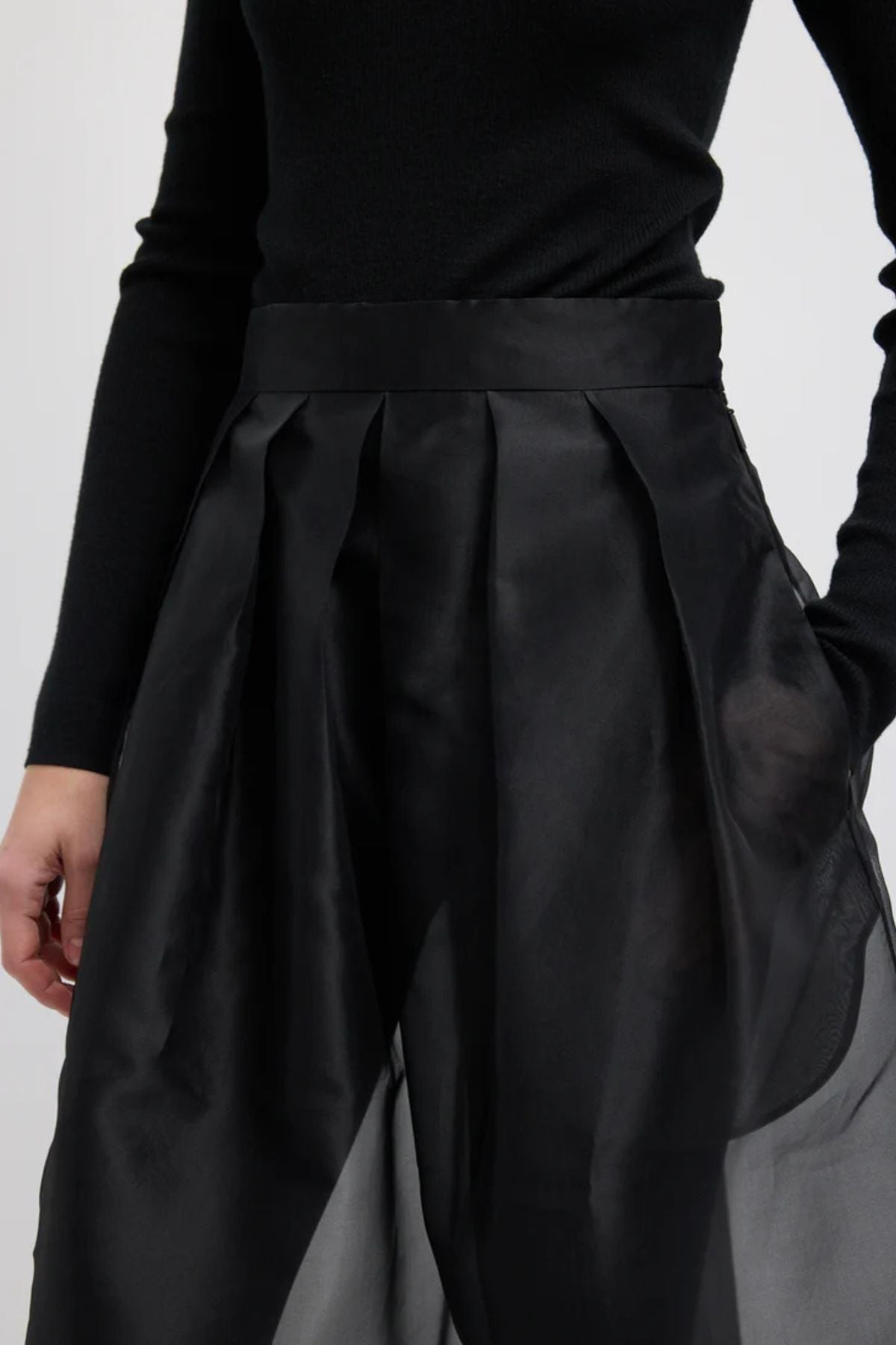 Tibi Organza Full Skirt - Black