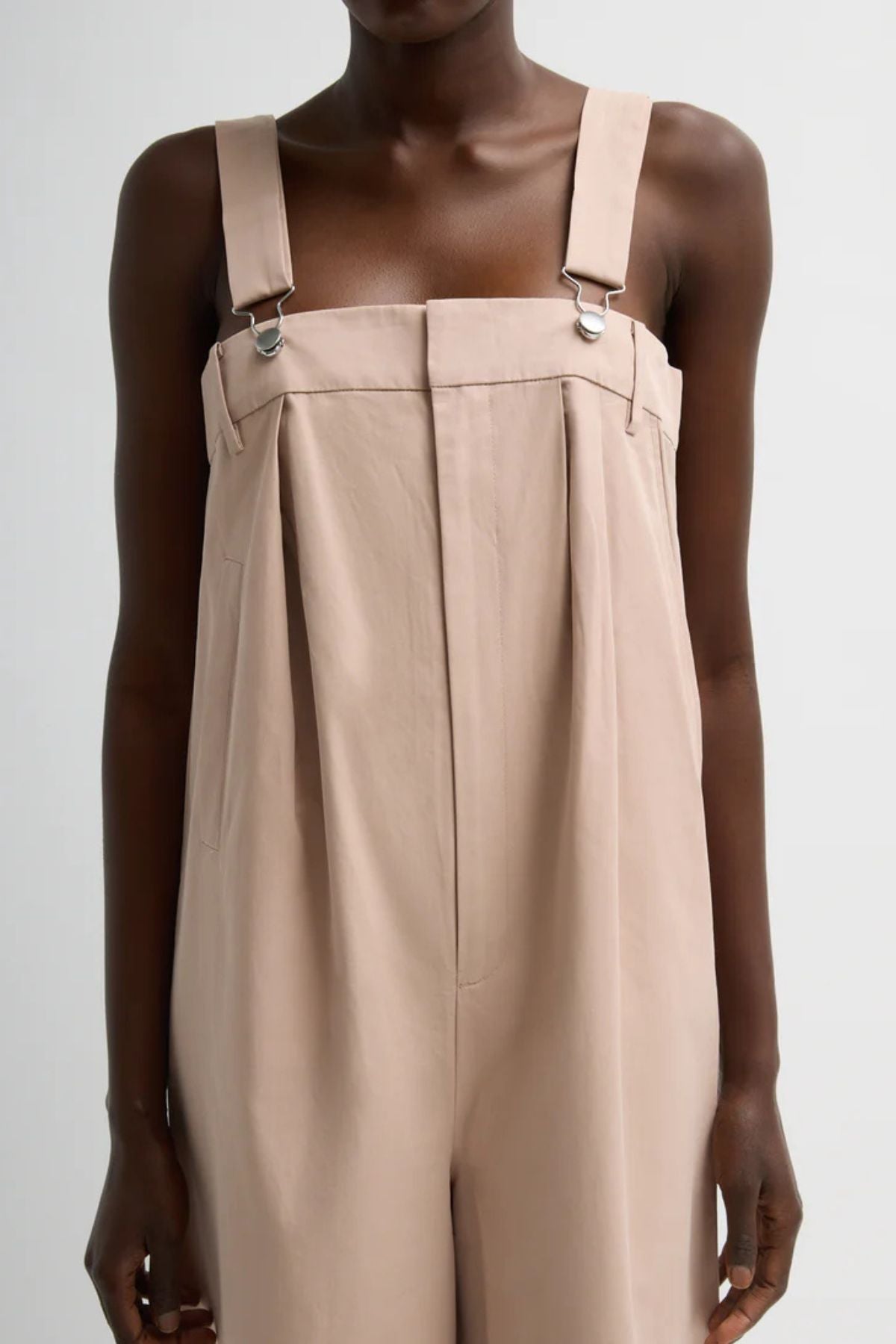 Tibi Overall Wide Leg Pant - Cameo Pink