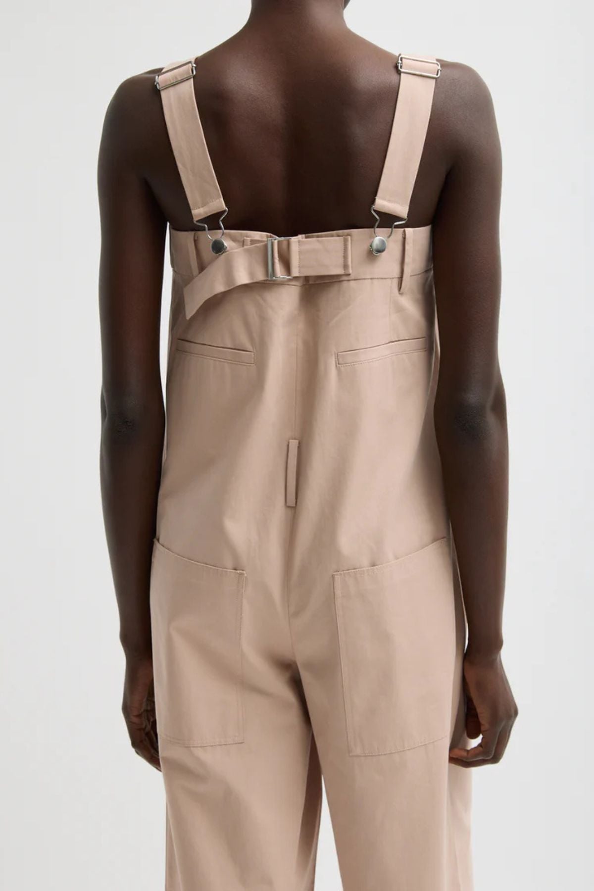 Tibi Overall Wide Leg Pant - Cameo Pink