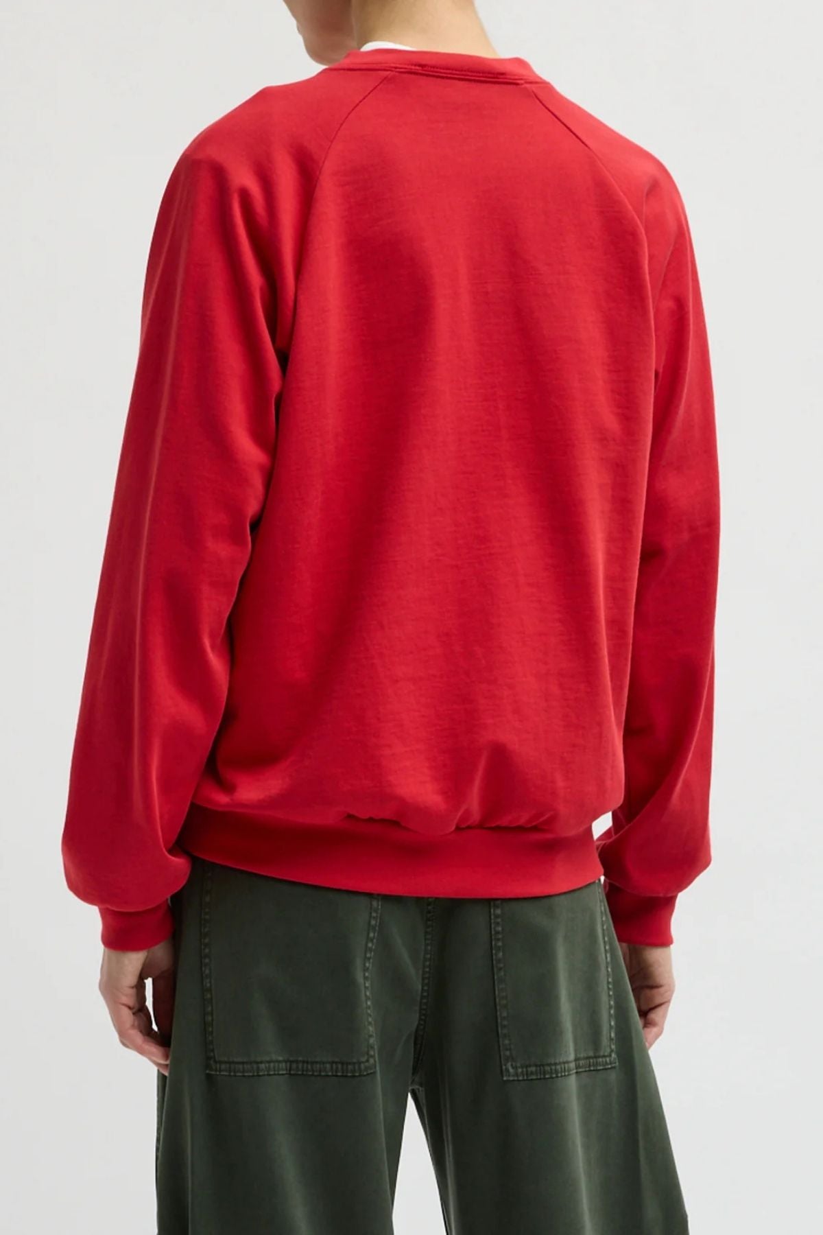 Tibi Perfect T V-Neck Sweatshirt - Red