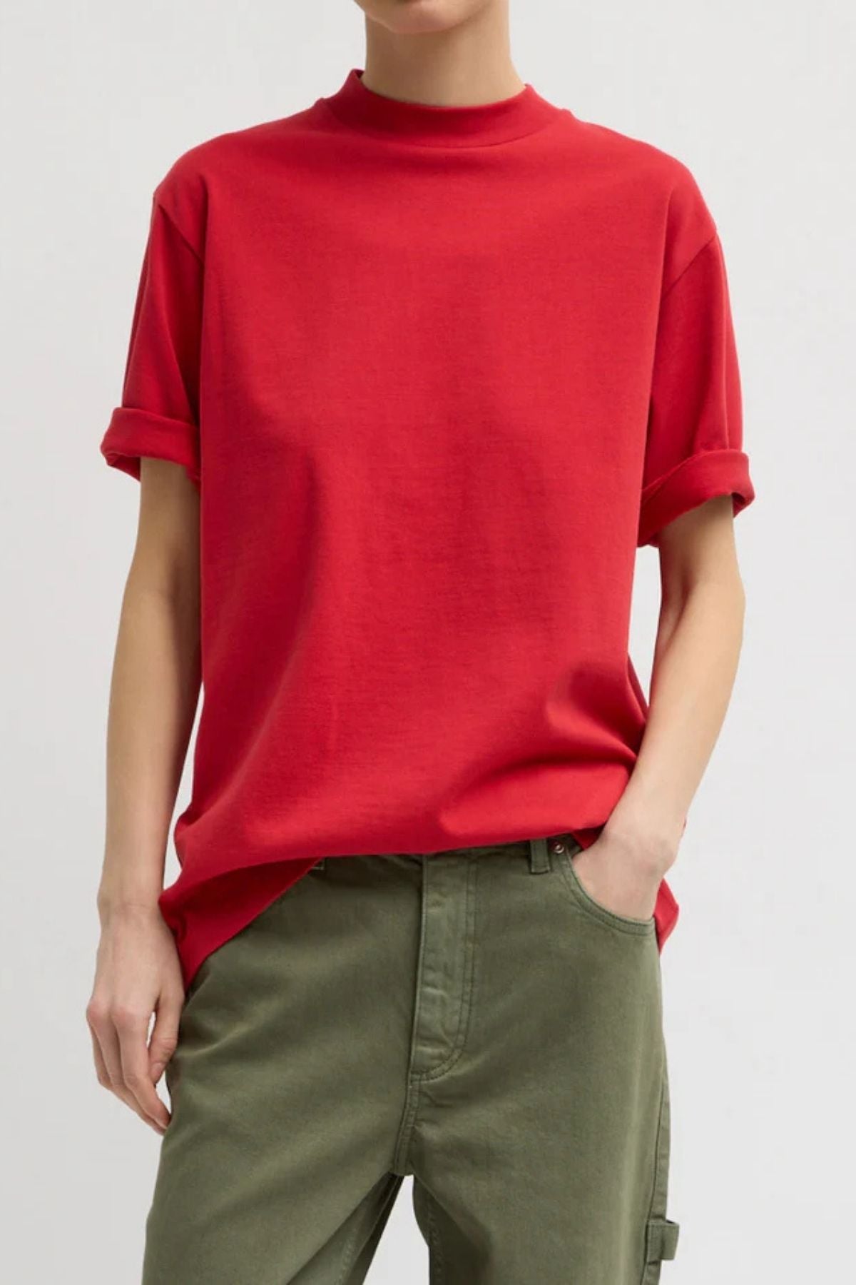 Tibi Perfect Unisex T - Red