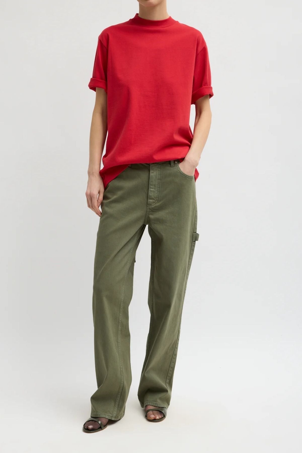 Tibi Perfect Unisex T - Red