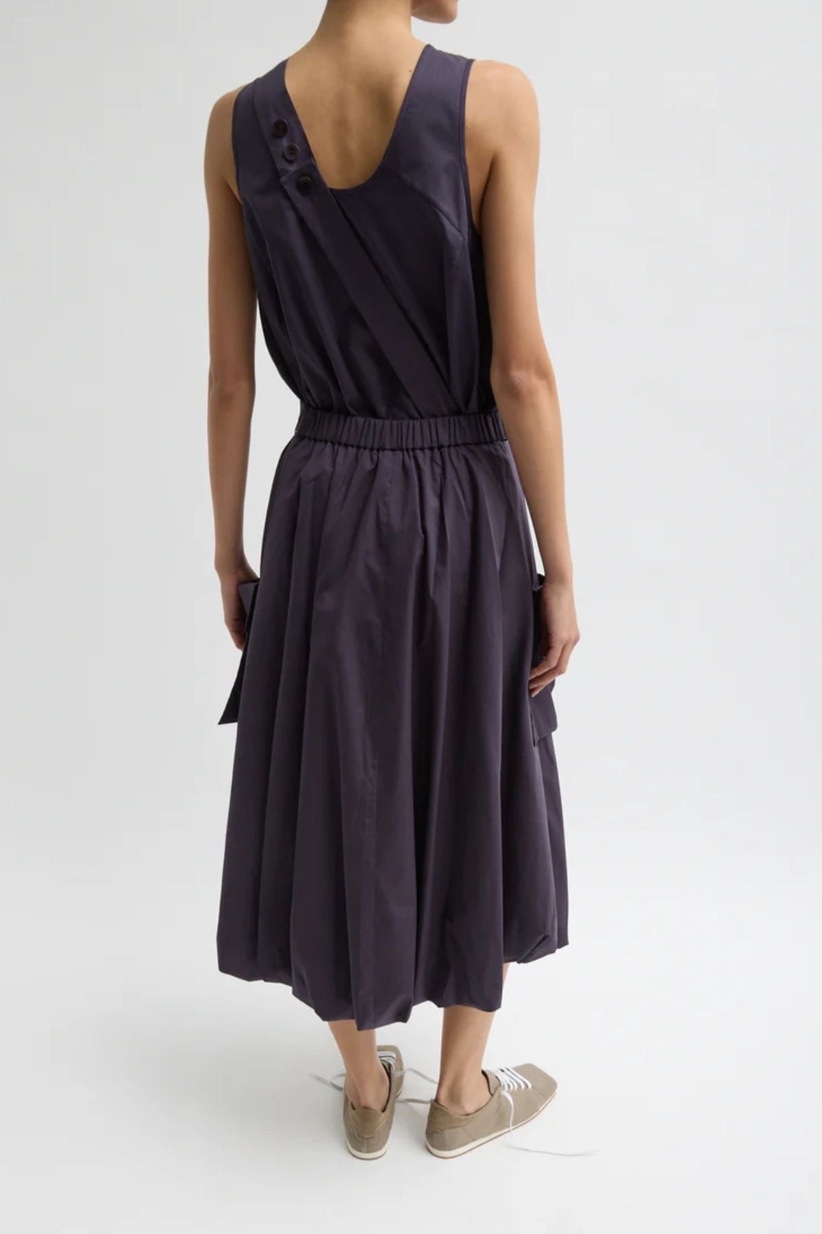 Tibi Pull On Bubble Skirt - Eggplant