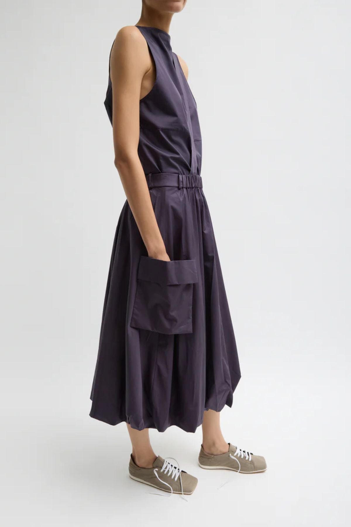 Tibi Pull On Bubble Skirt - Eggplant