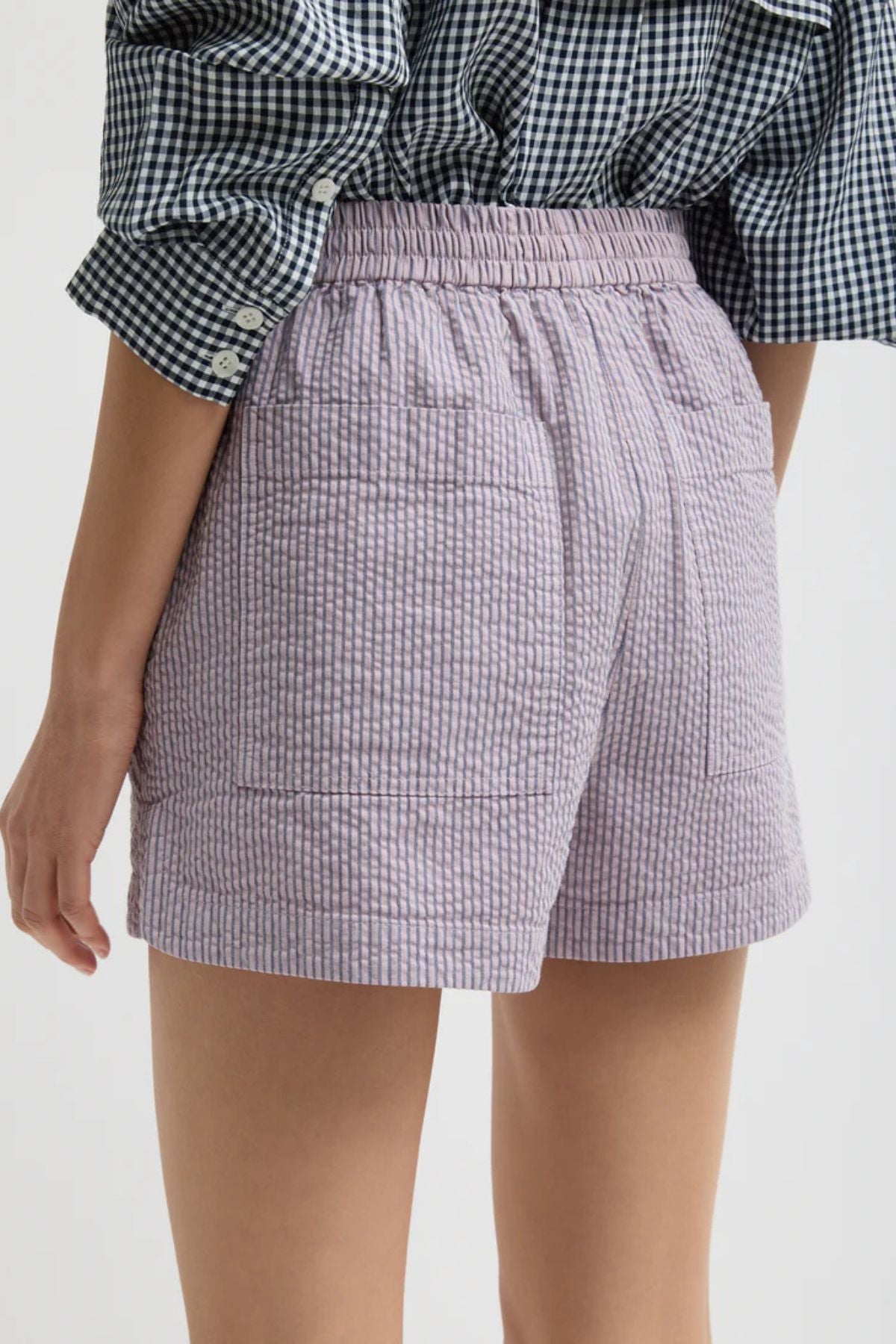 Tibi Pull On Shorts - Mauve Multi