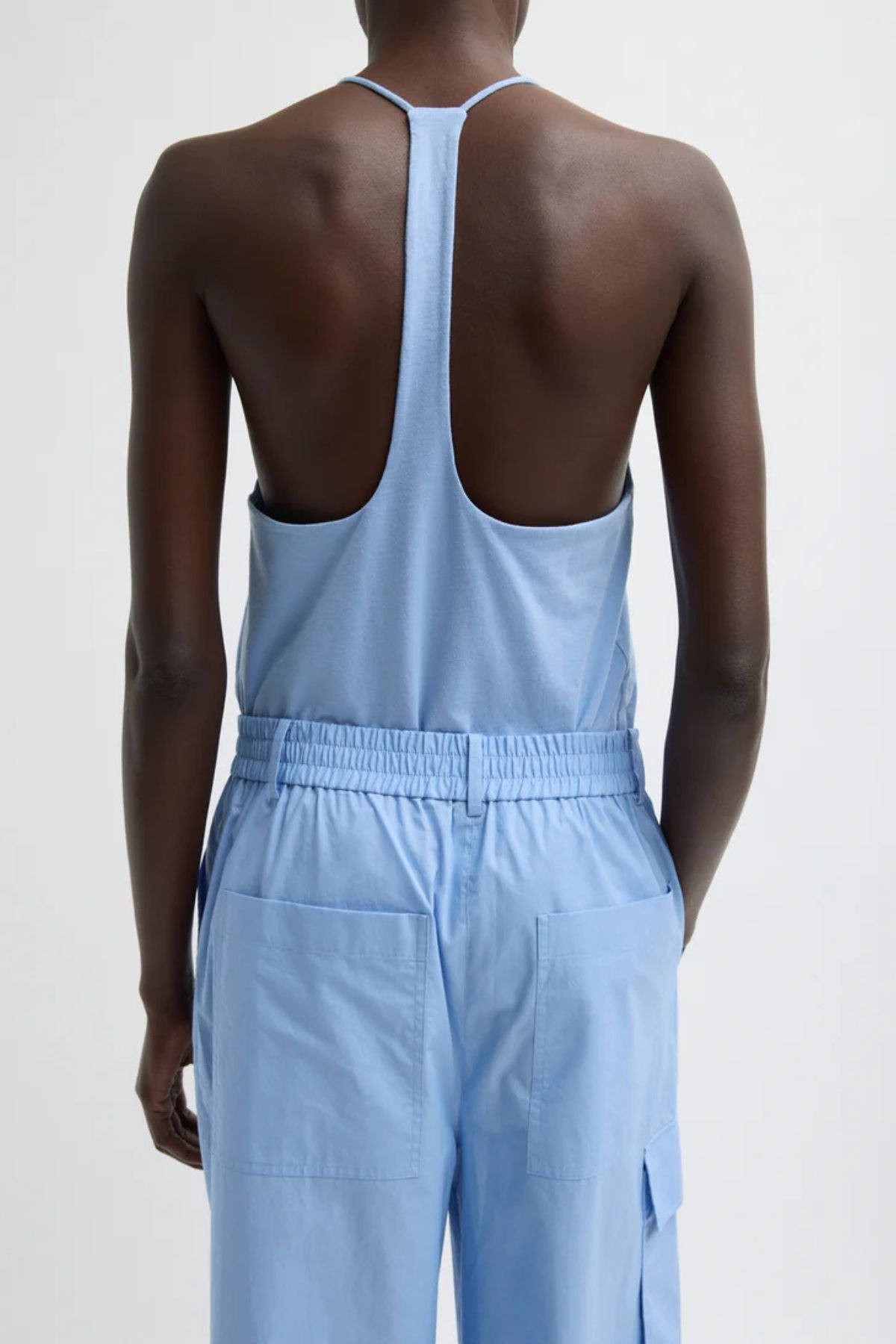 Tibi Racerback Tank - Blue