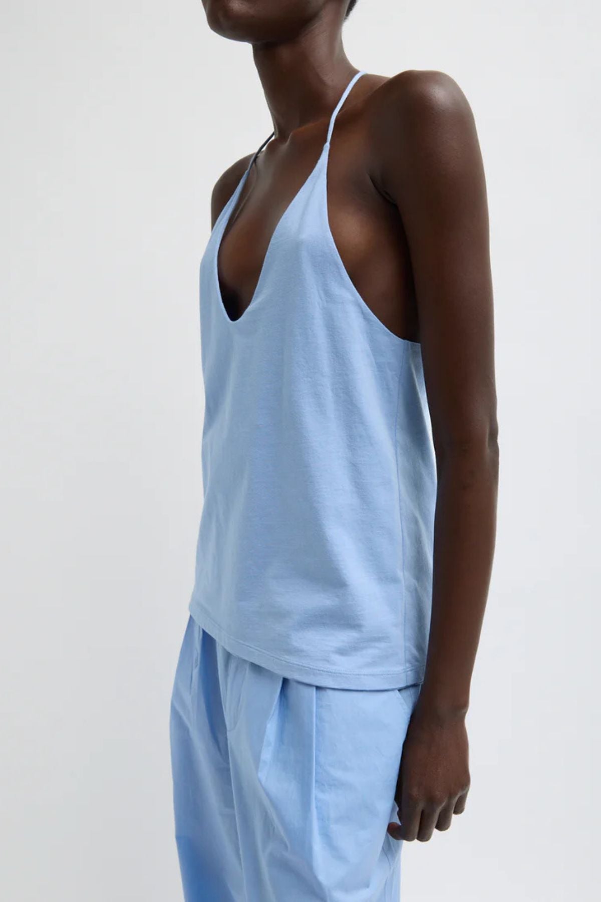 Tibi Racerback Tank - Blue
