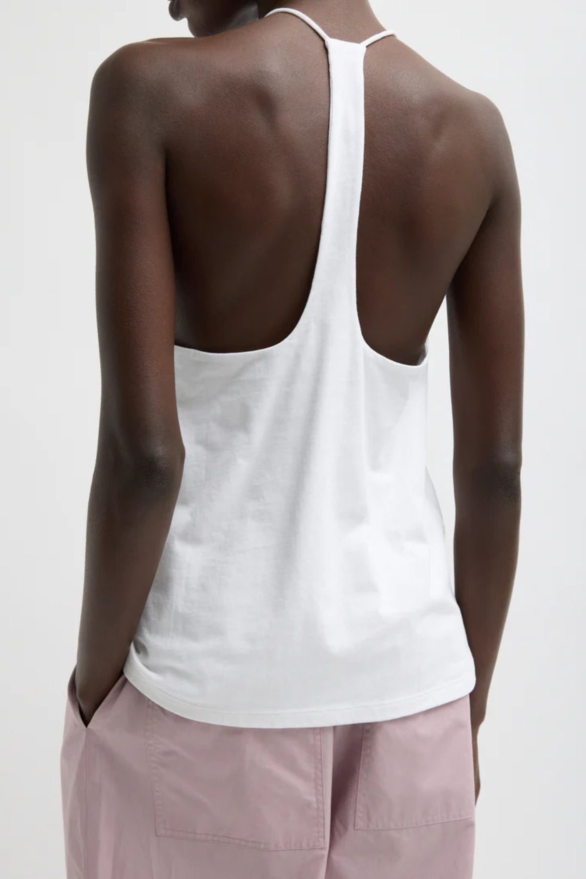 Tibi Racerback Tank - White