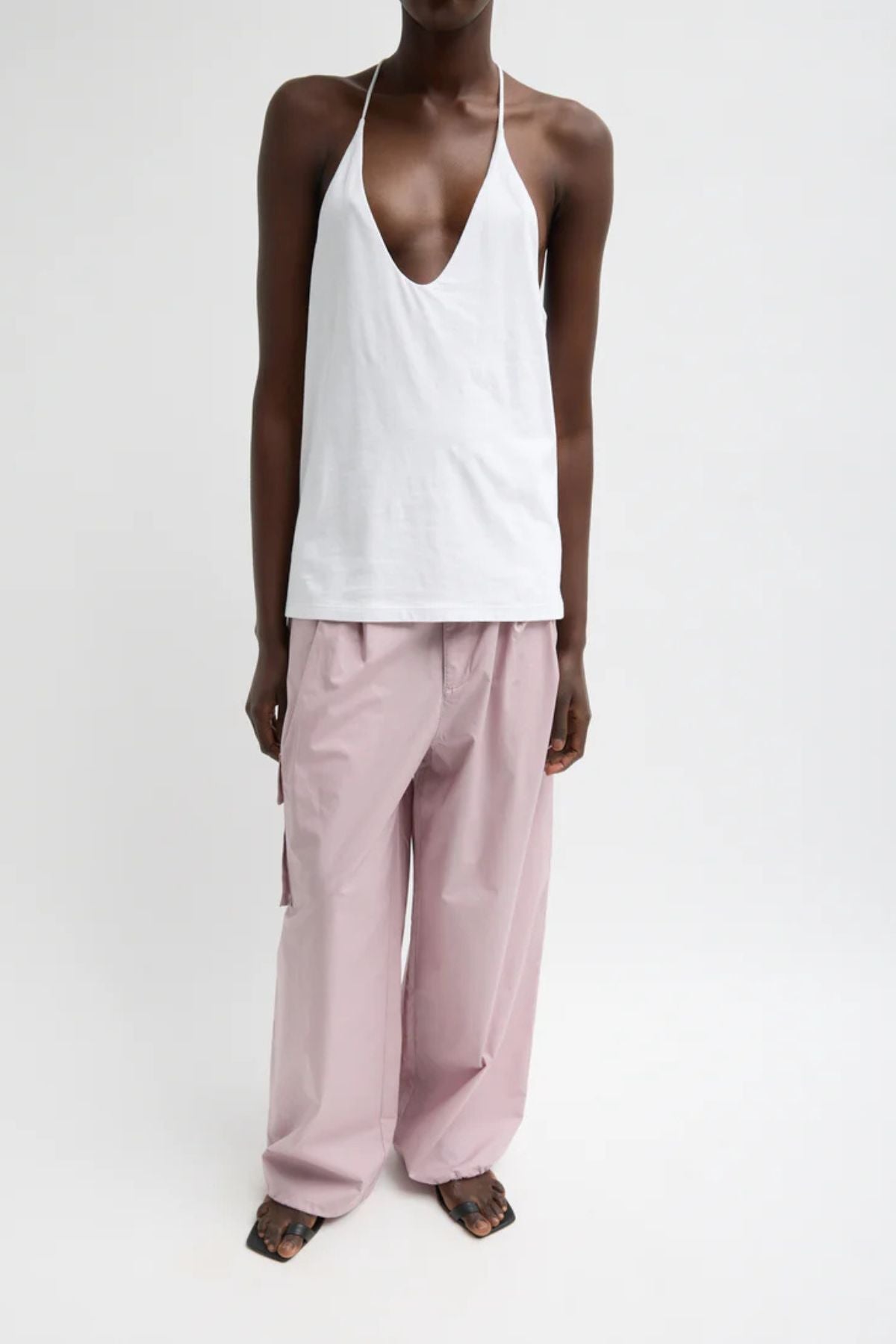 Tibi Racerback Tank - White