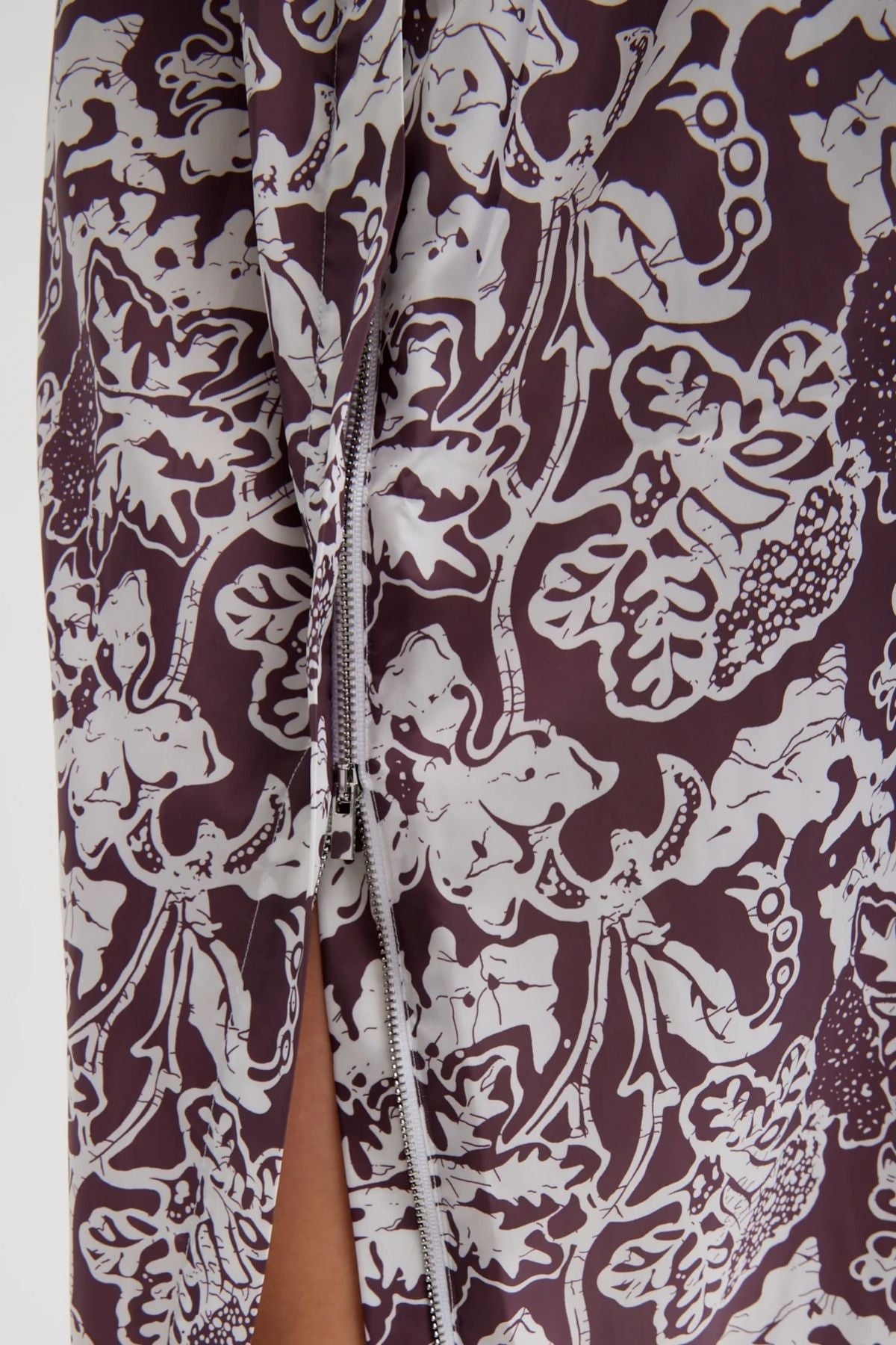 Tibi Recycled Nylon Batik Full Skirt - Cinnamon Multi
