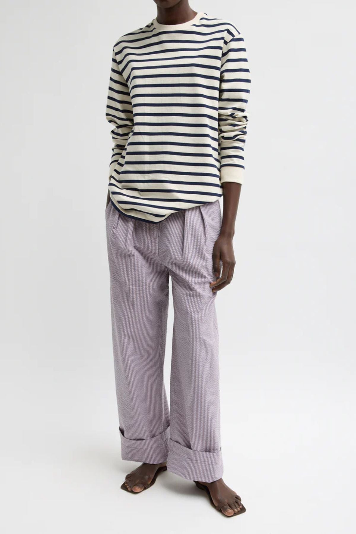 Tibi Stella Full Length Pant - Mauve Multi