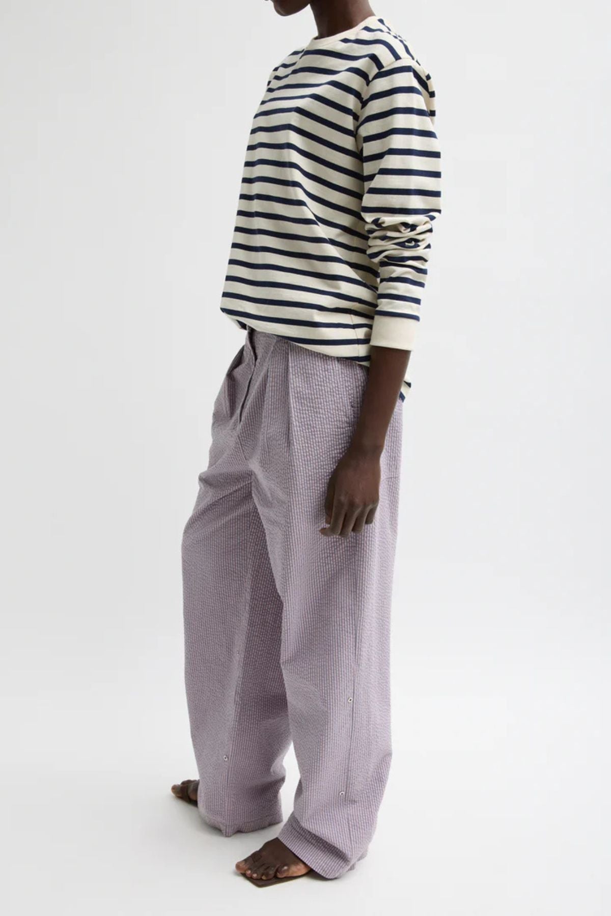 Tibi Stella Full Length Pant - Mauve Multi