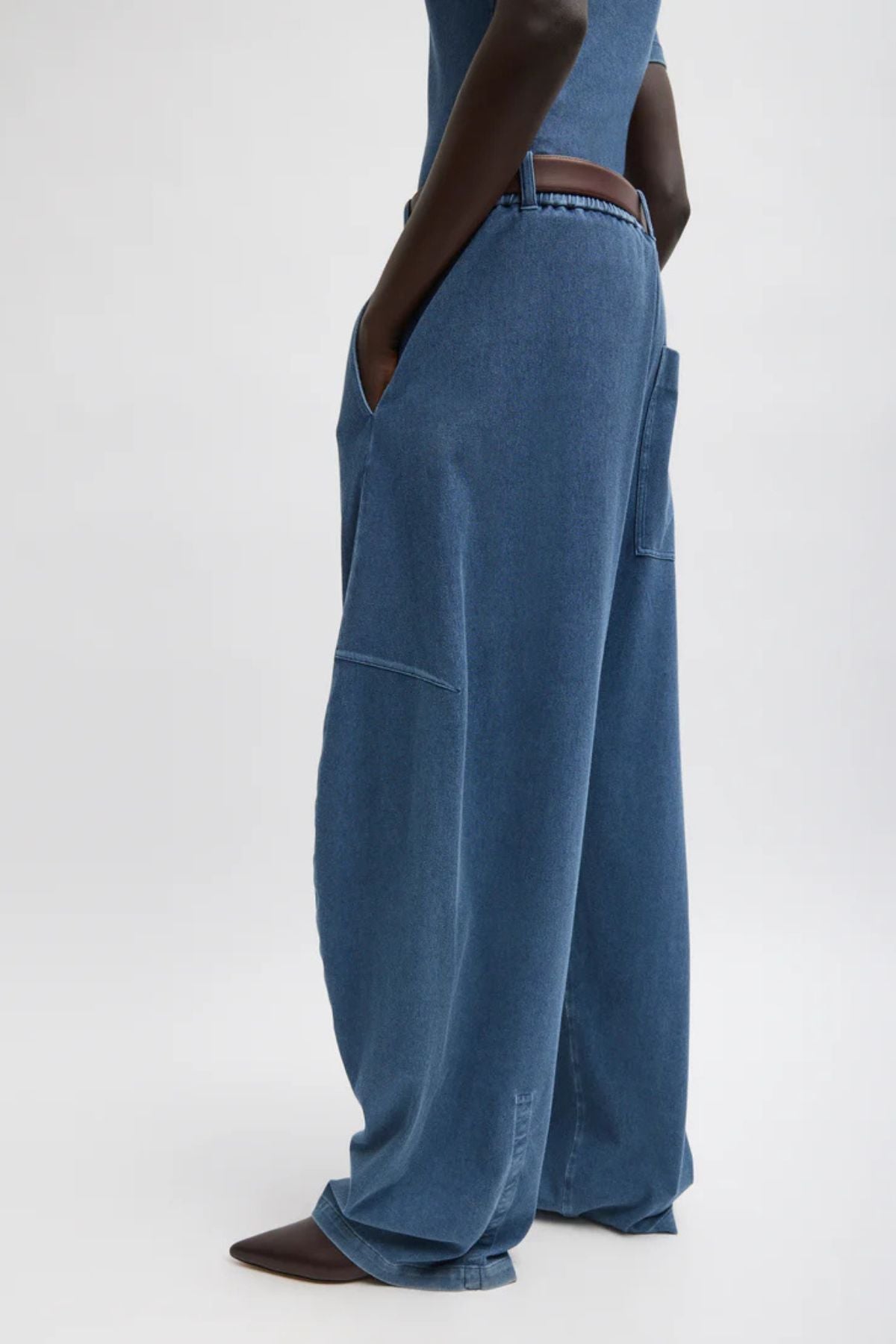 Tibi Stretch Denim Winslow Pant - Classic Wash