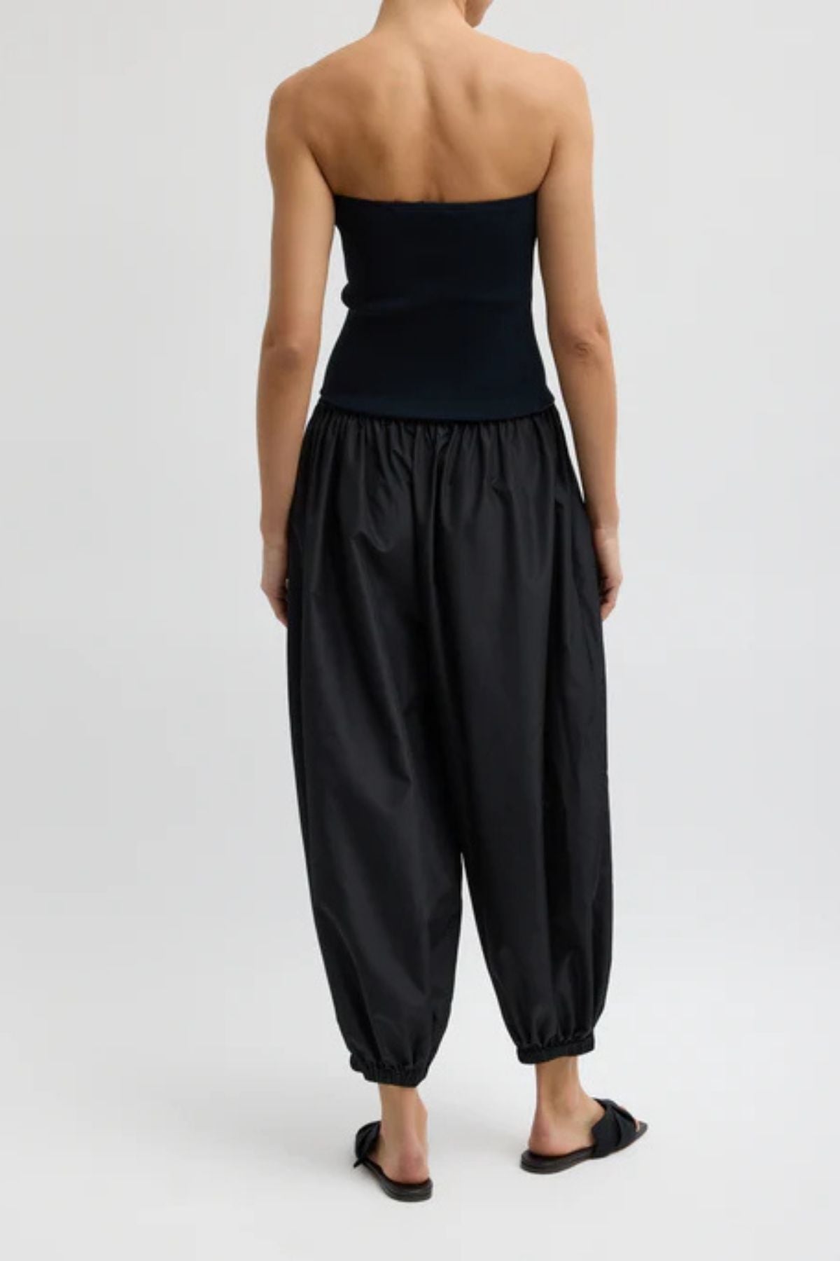 Tibi Summer Nylon Zeppelin Pant - Black