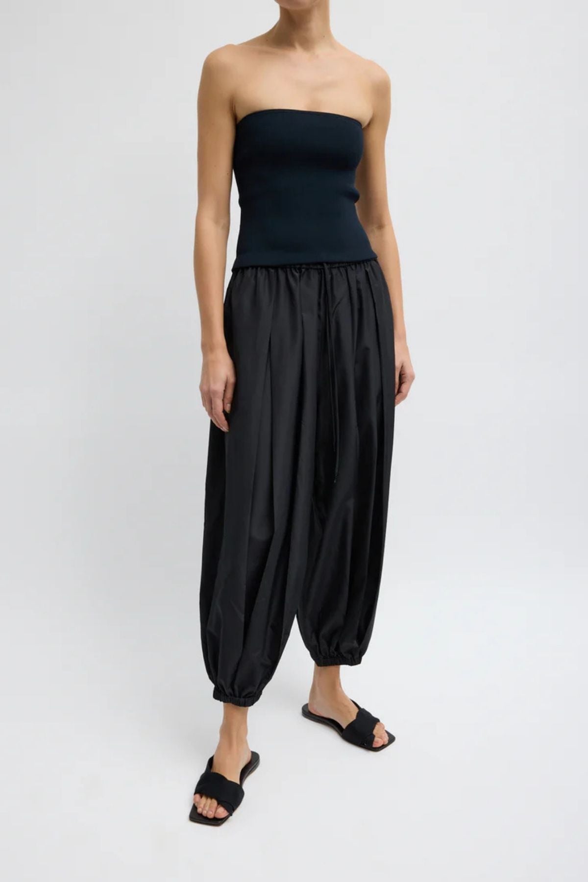 Tibi Summer Nylon Zeppelin Pant - Black