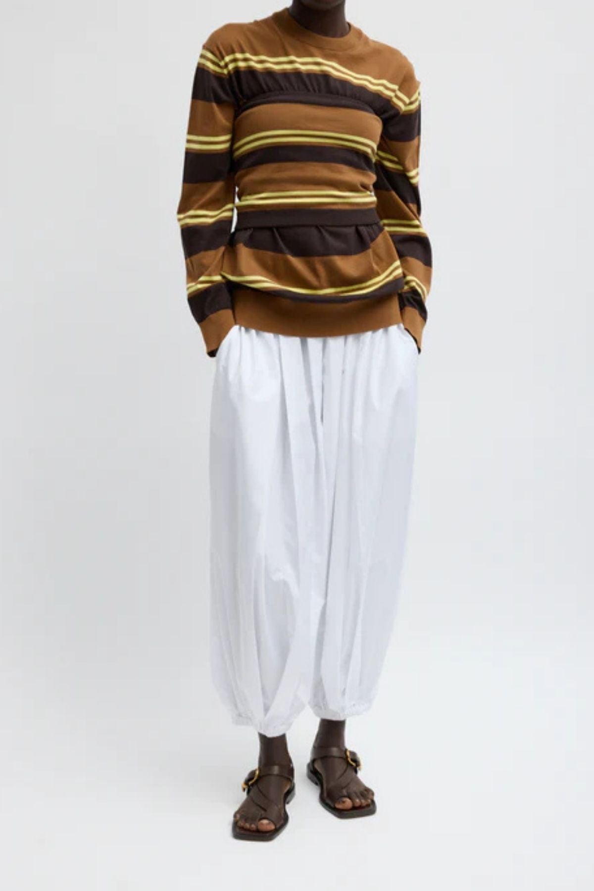 Tibi Summer Nylon Zeppelin Pant - White