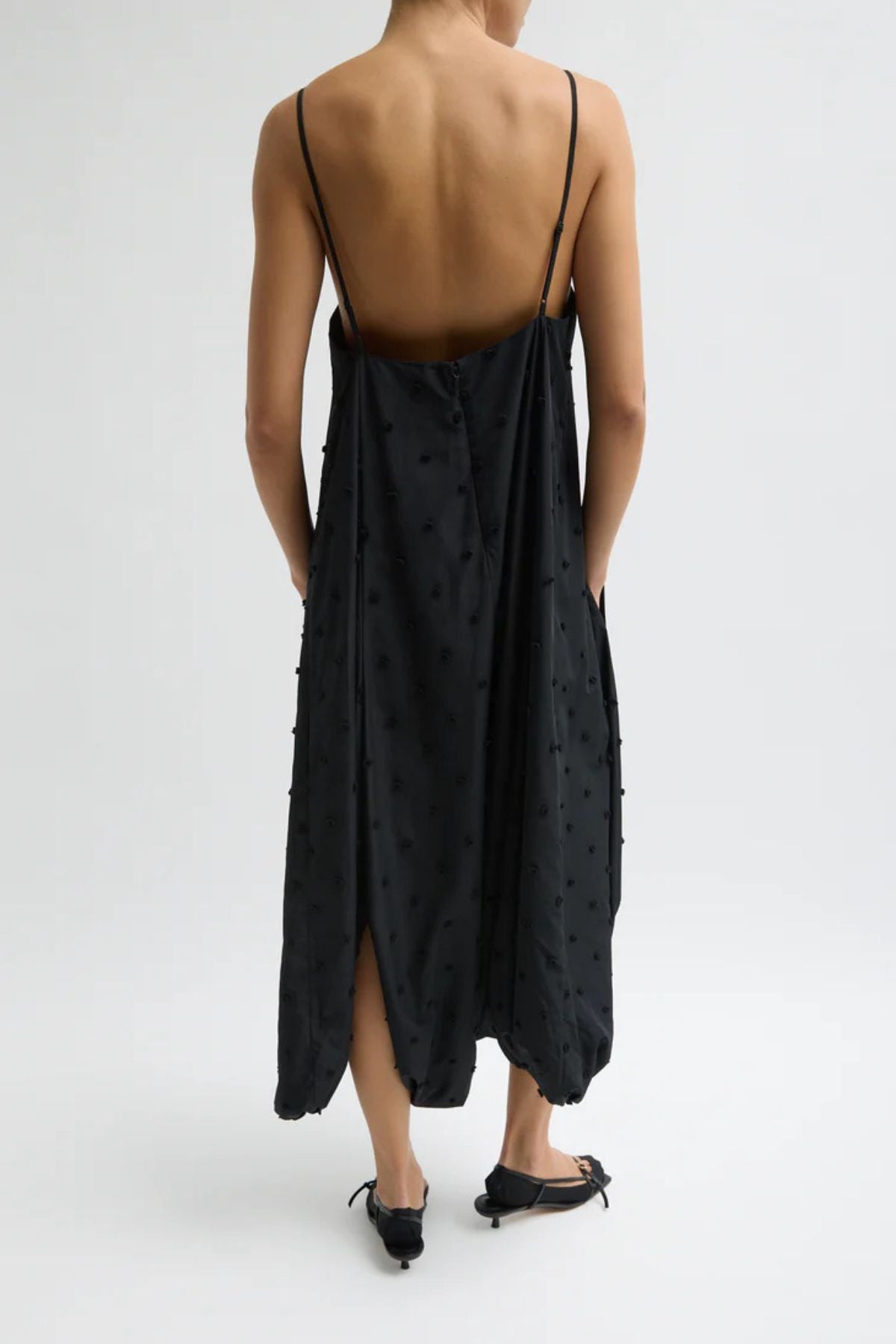 Tibi Swiss Dot Cami Dress - Black