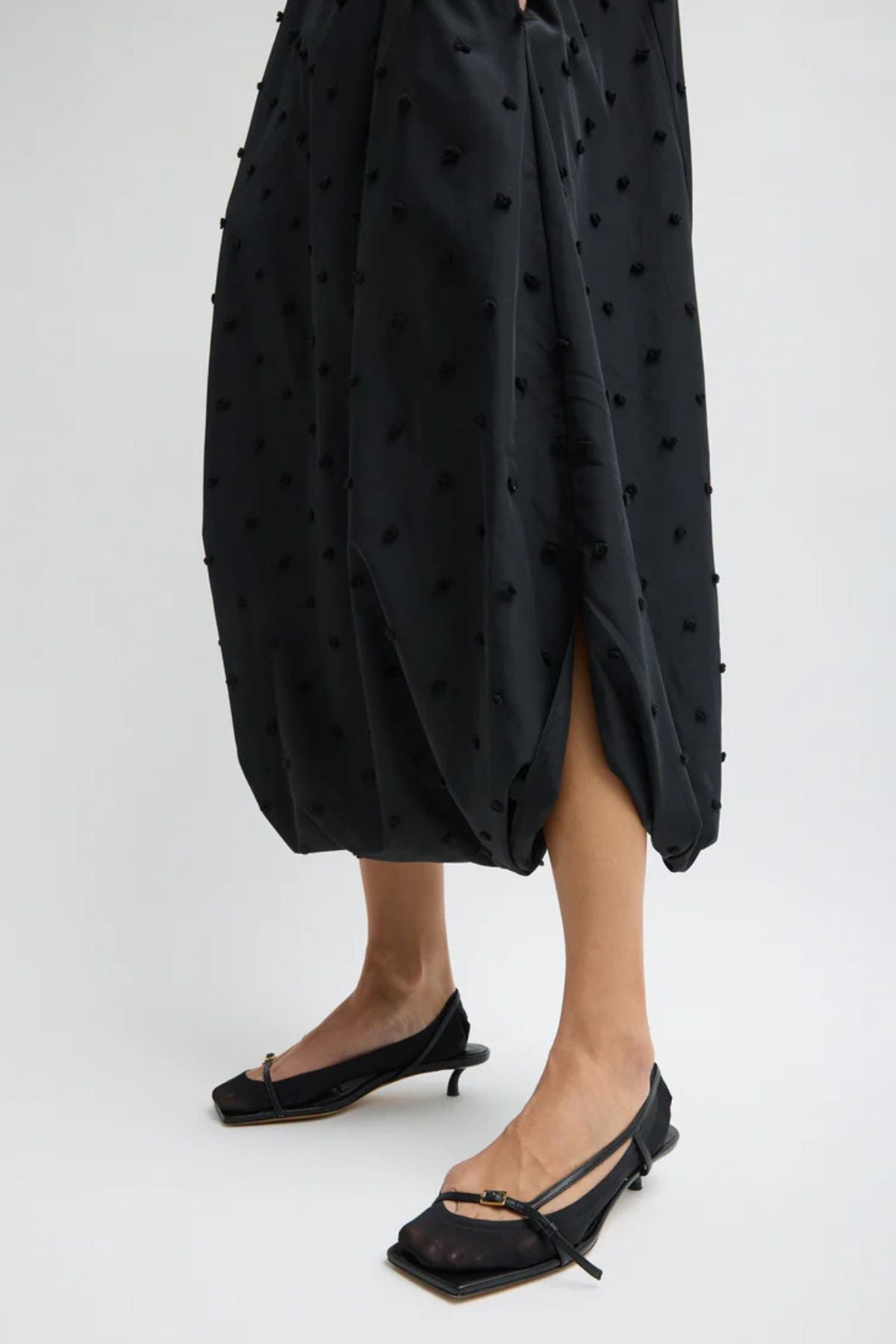 Tibi Swiss Dot Cami Dress - Black