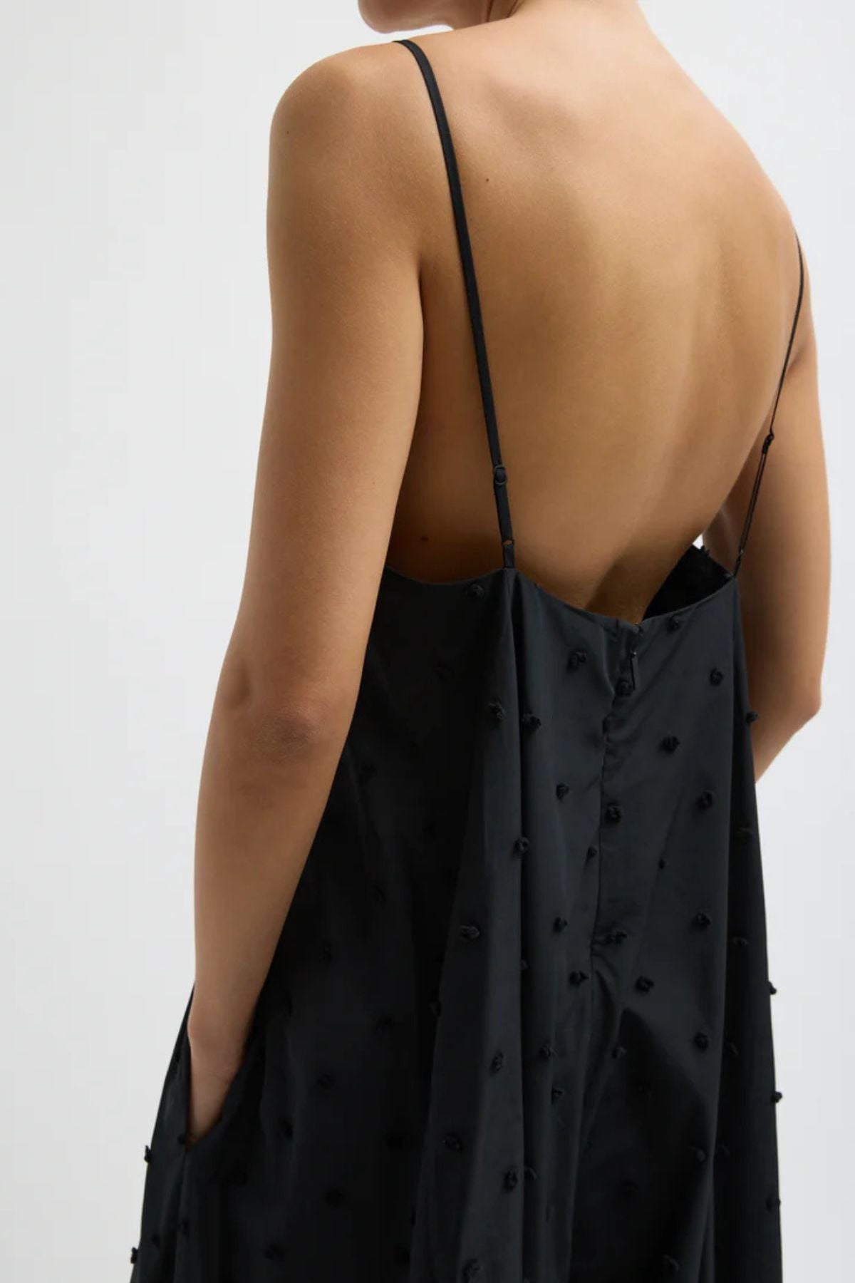 Tibi Swiss Dot Cami Dress - Black