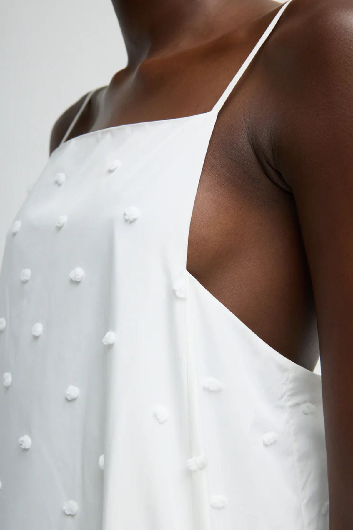 Tibi Swiss Dot Cami Dress - White