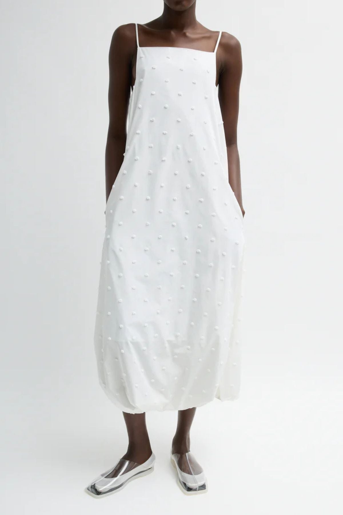 pois cami dress White ポワ Mサイズ pois cami dress White ポワ Mサイズ White Cami Dress - Shop