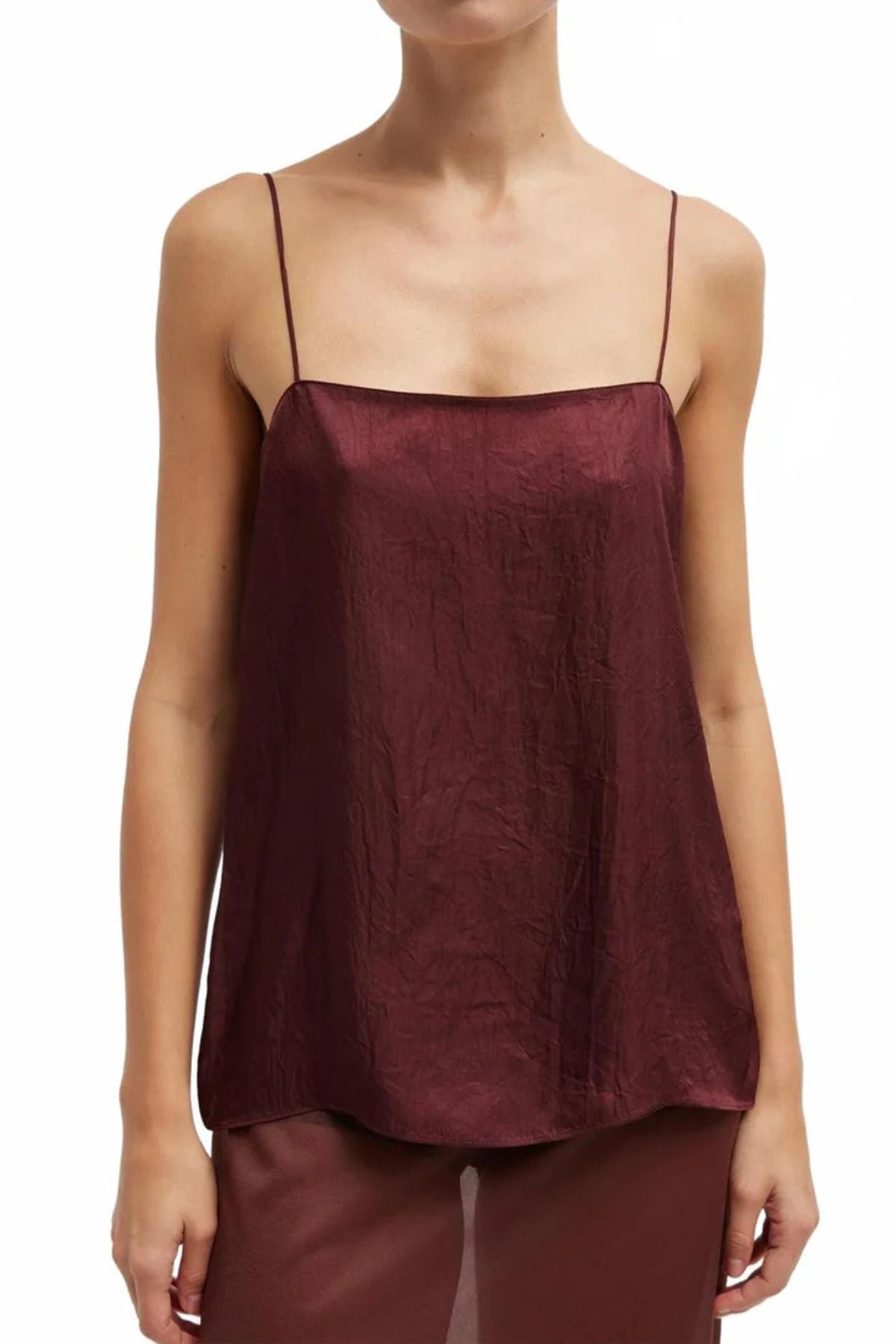 Tibi The Slip Cami - Port Wine