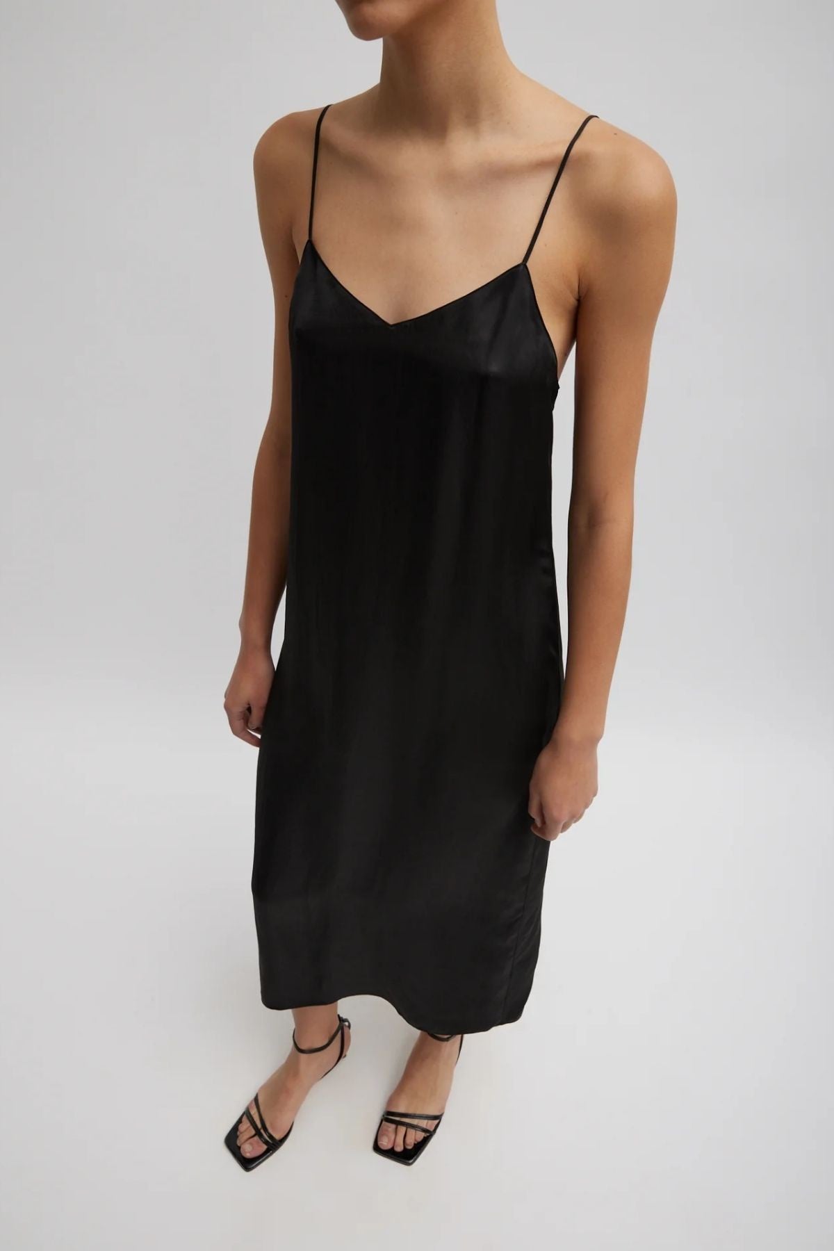 Tibi The Slip Dress - Black