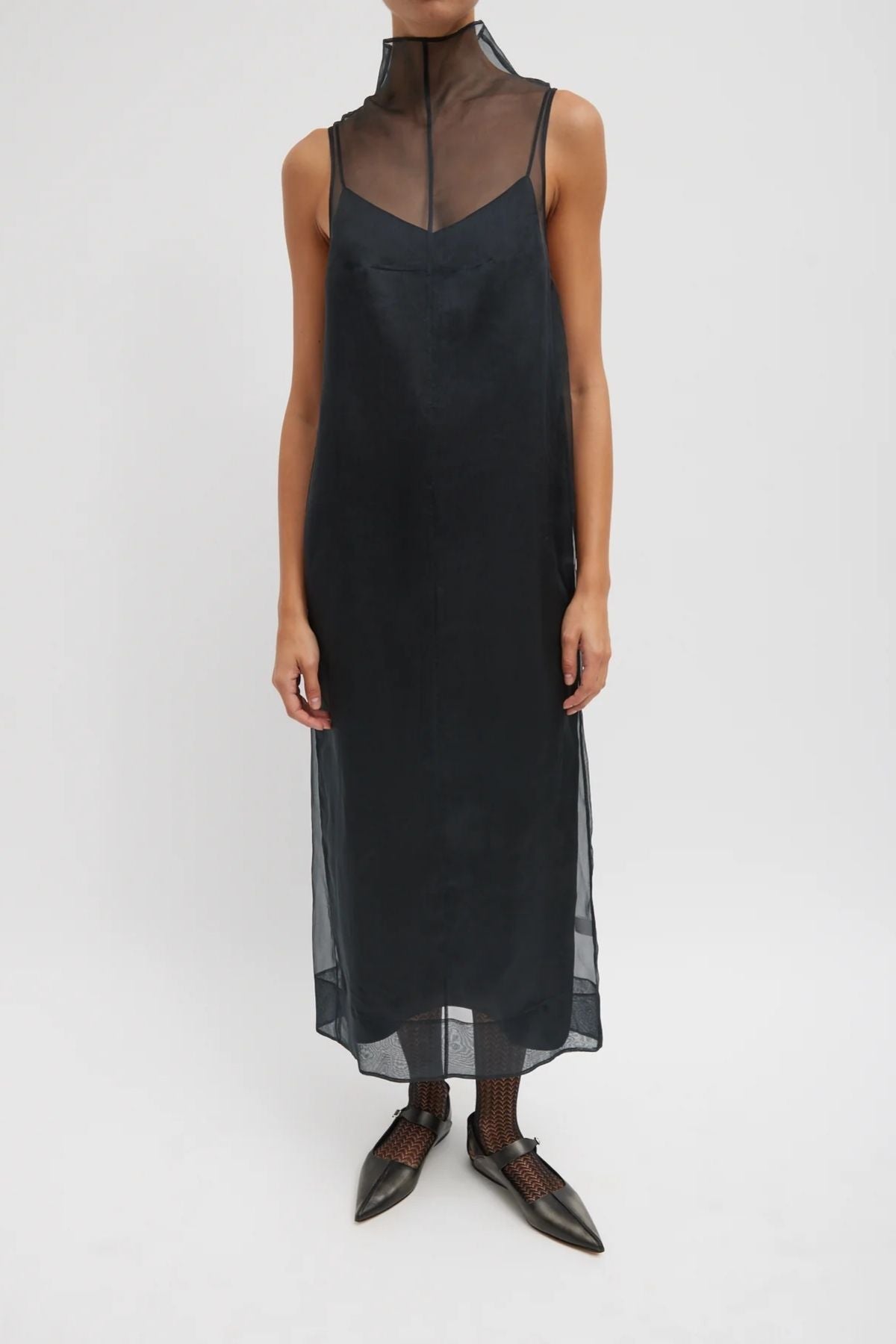 Tibi The Slip Dress - Black