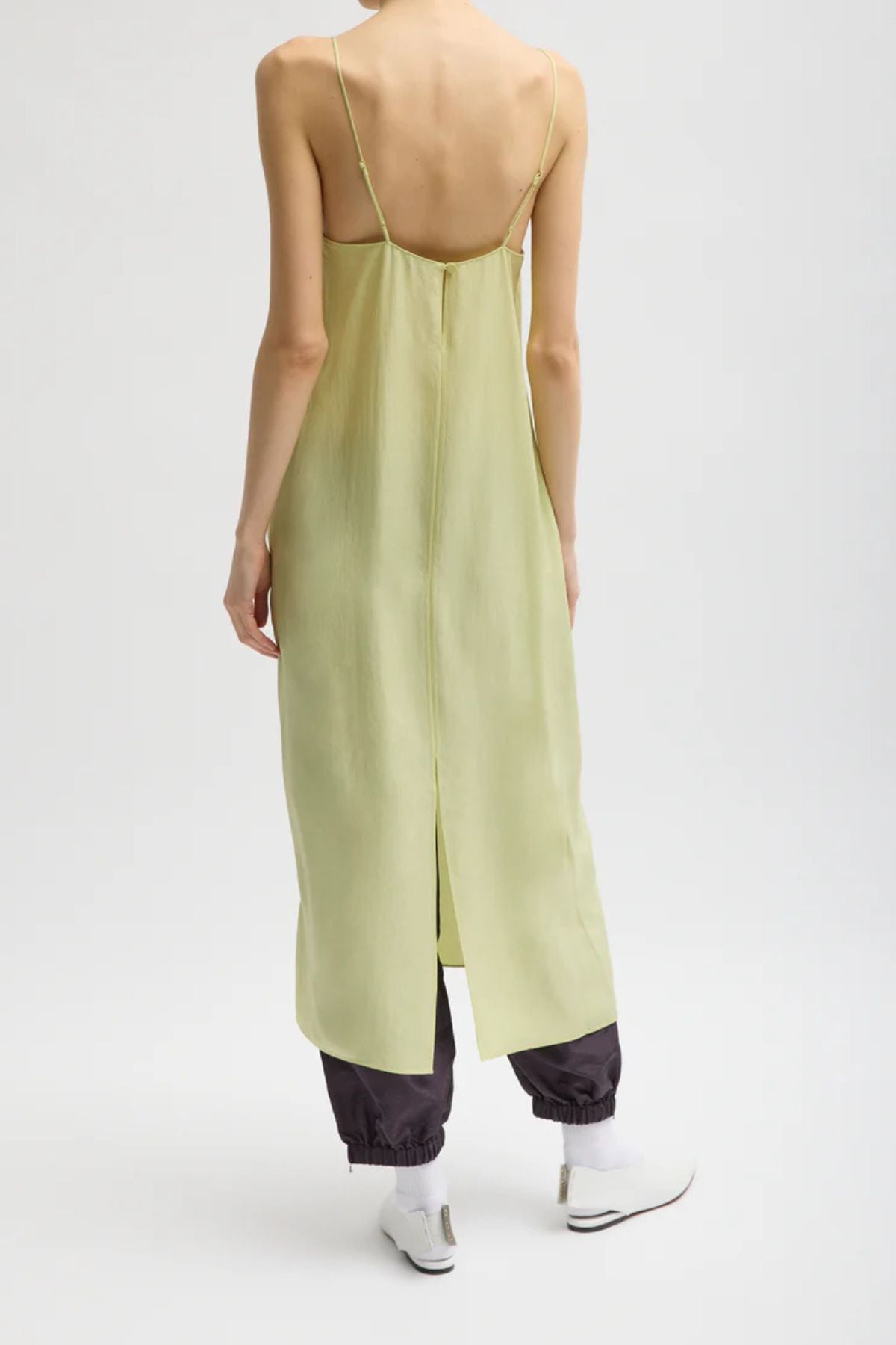 Tibi The Slip Dress - Celery
