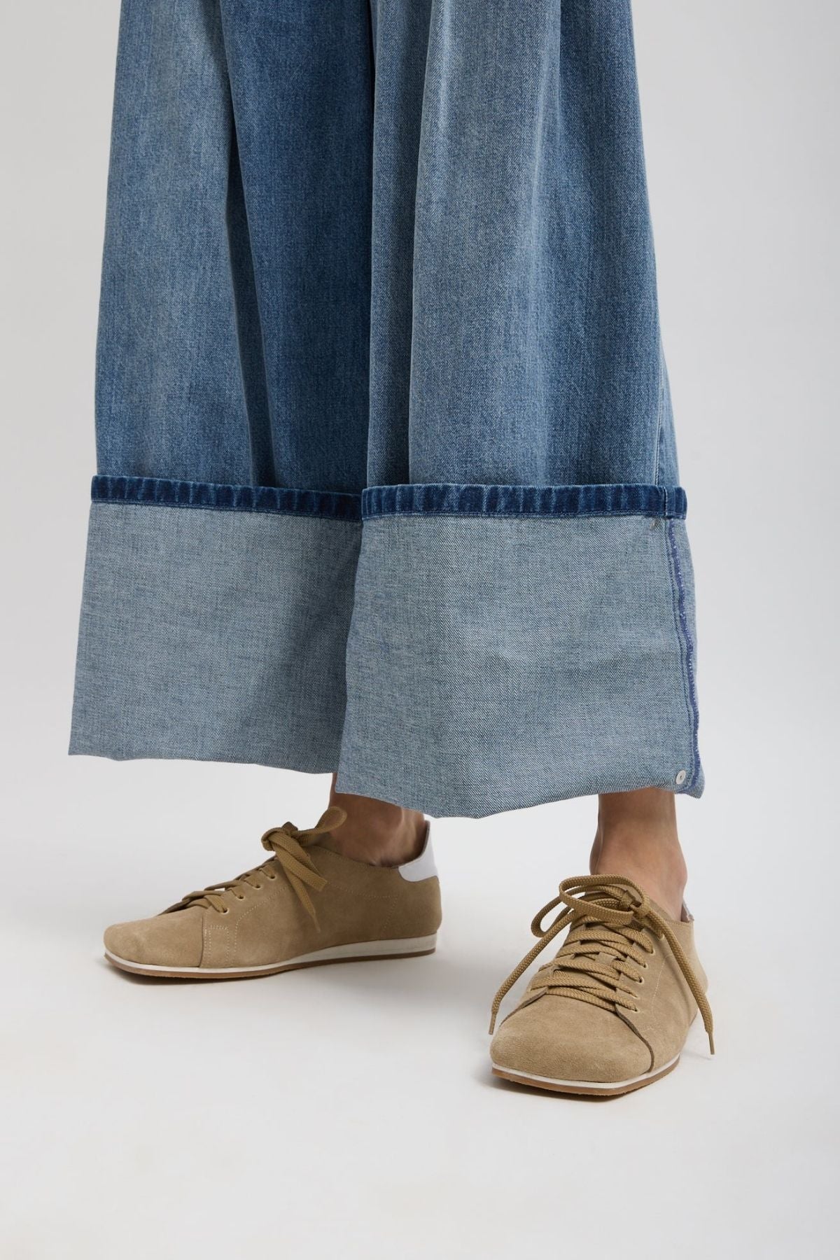 Tibi Triple Pleat Pant Spring Denim - Classic Blue