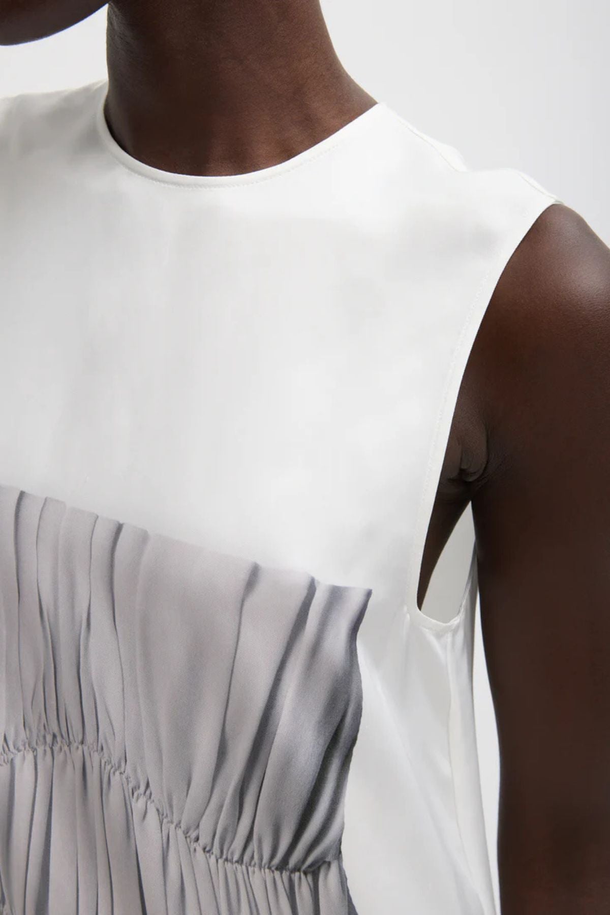 Tibi Trompe Loeil Dress - Black/ White Multi