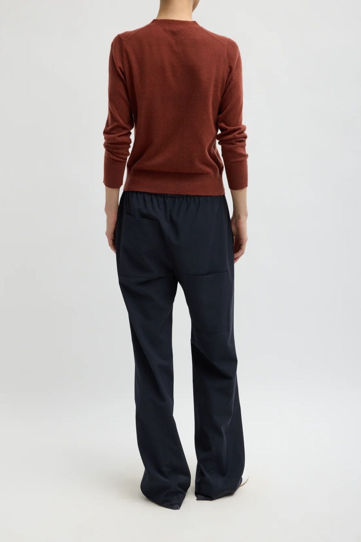 Tibi Tropical Wool Charles Trouser - Navy