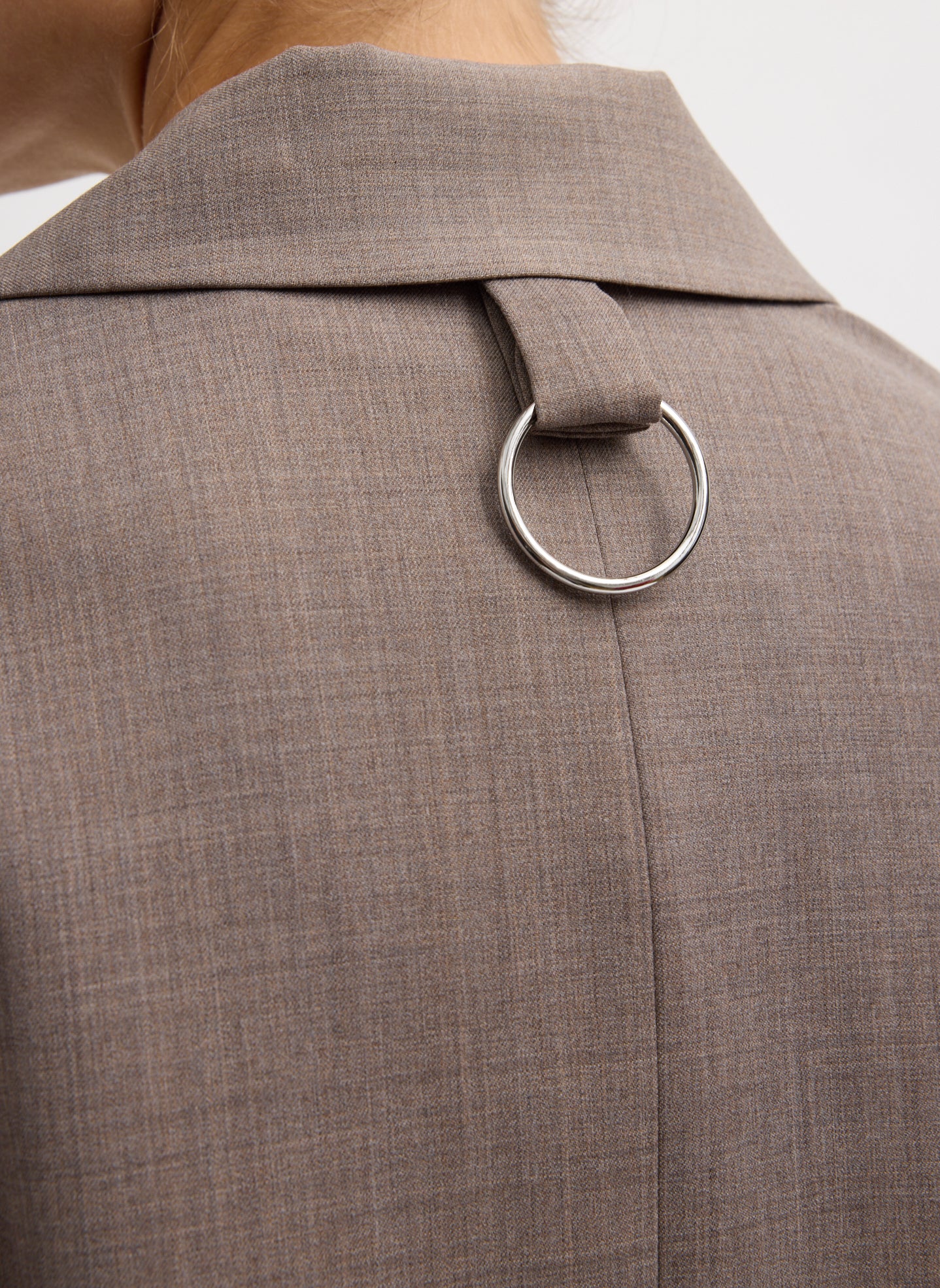 Tibi Tropical Wool Liam Blazer - Cedar Melange