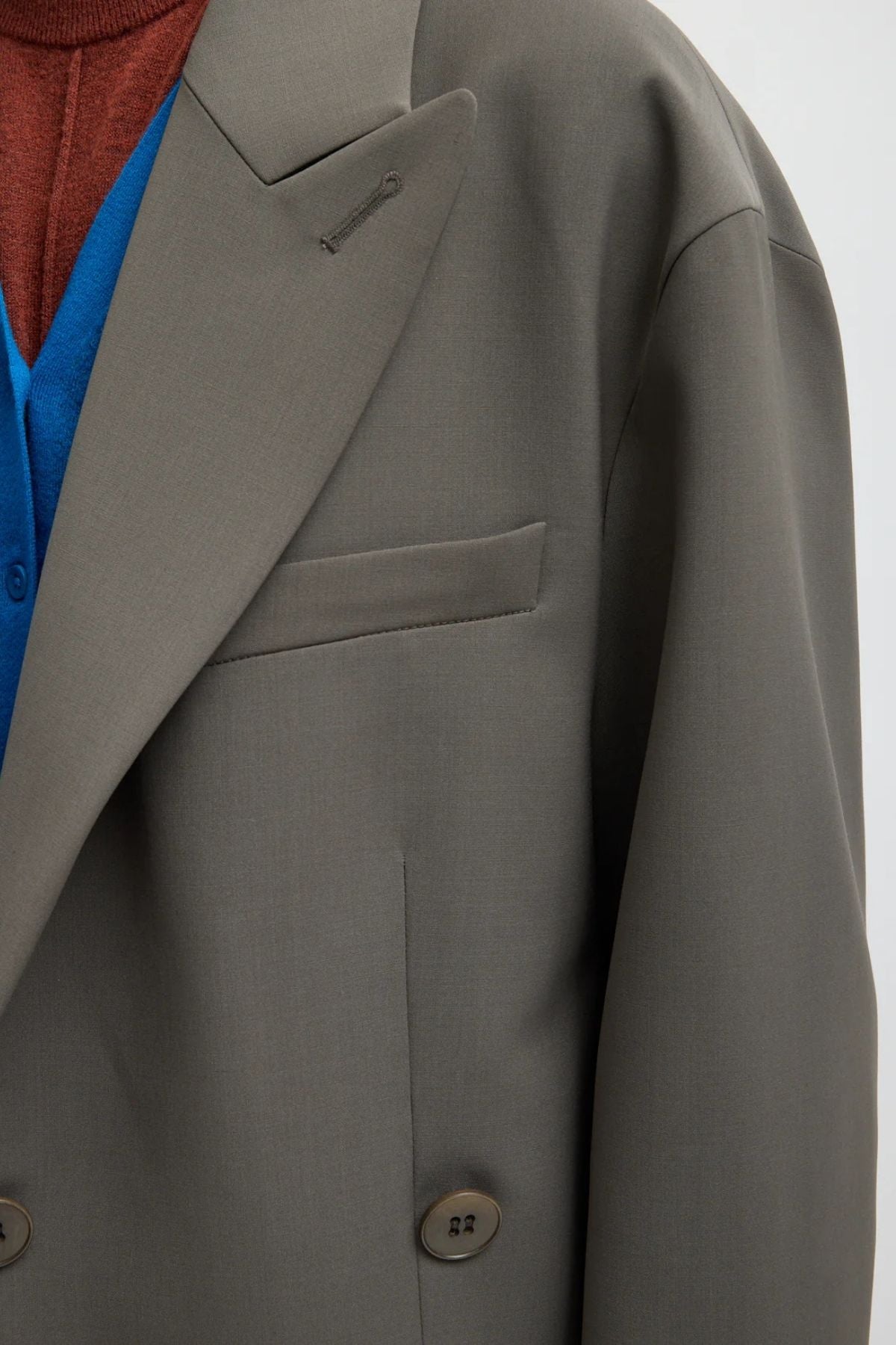 Tibi Tropical Wool Liam Blazer - Dark Stone