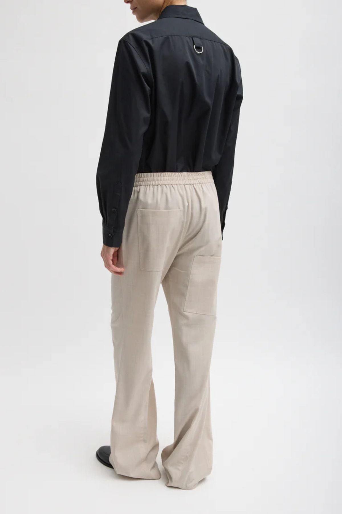 Tibi Tropical Wool Scottie Jogger - Oatmeal Melange