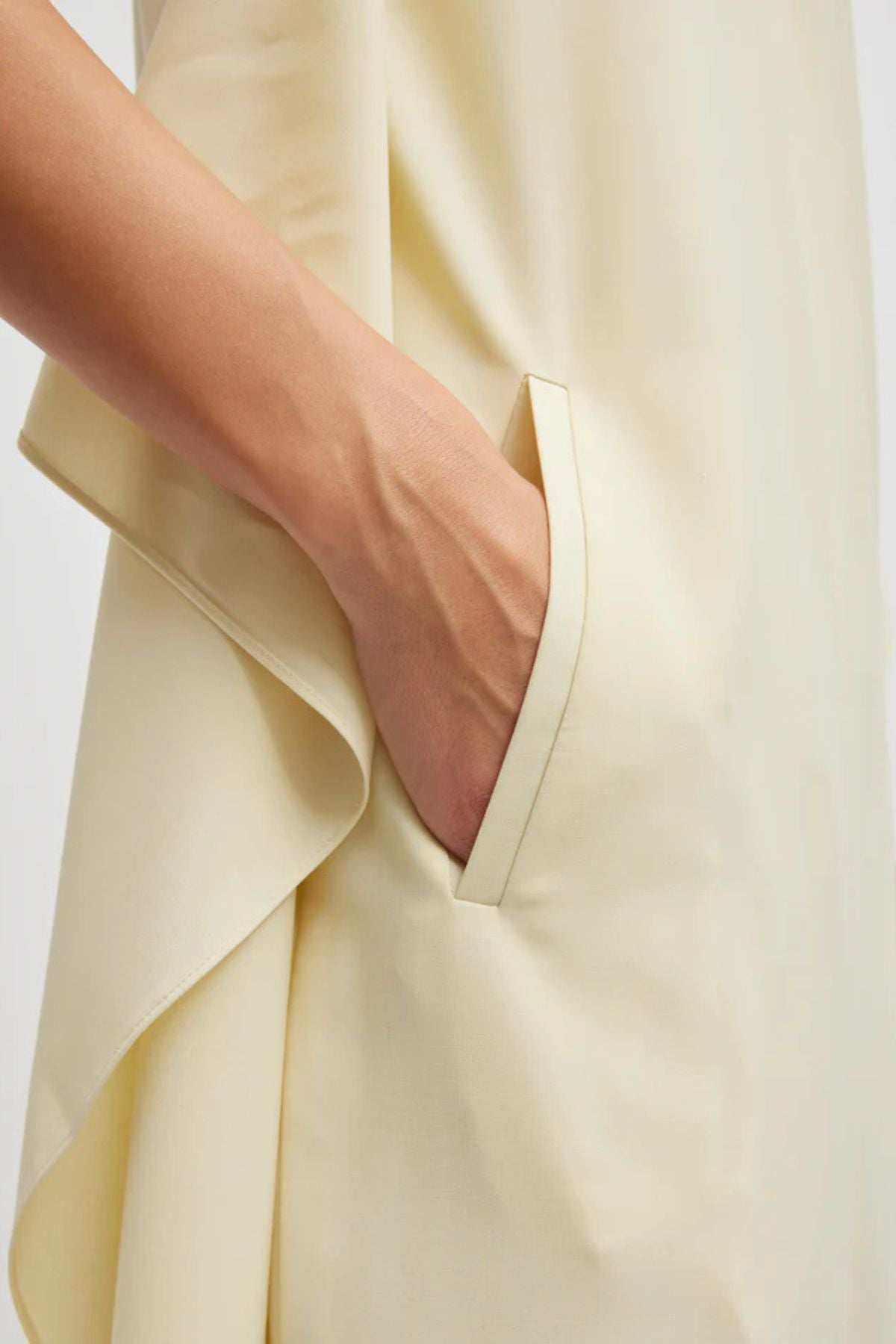 Tibi Tropical Wool Tie Front Dress - Ivory