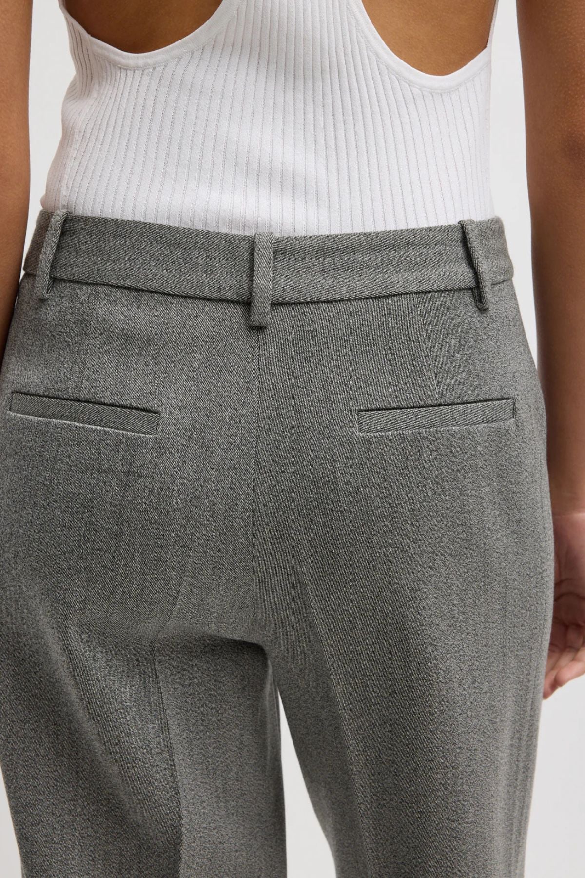 Tibi Zip Front Trouser - Grey Multi