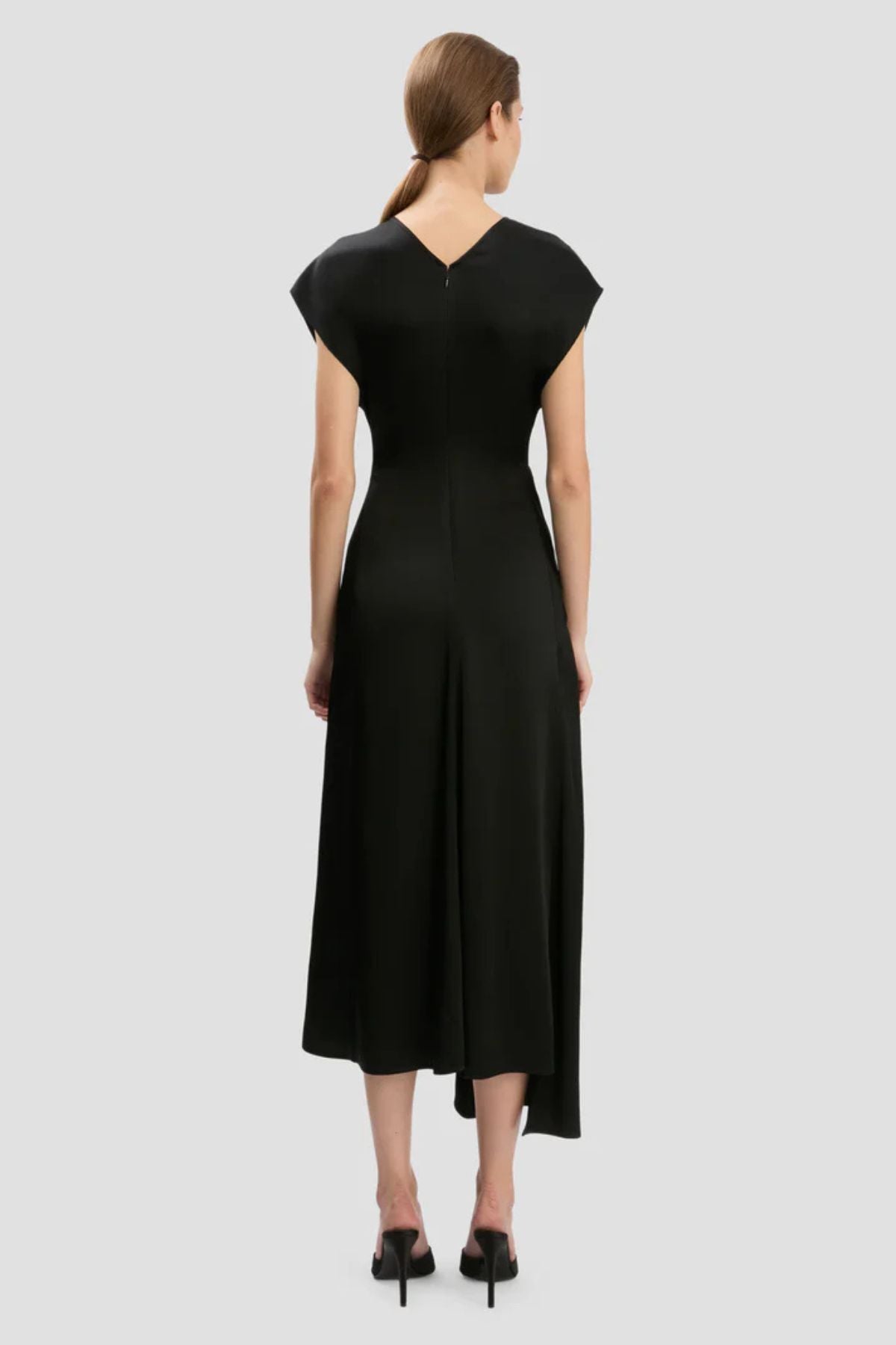 Victoria Beckham Aria Midi Dress - Black